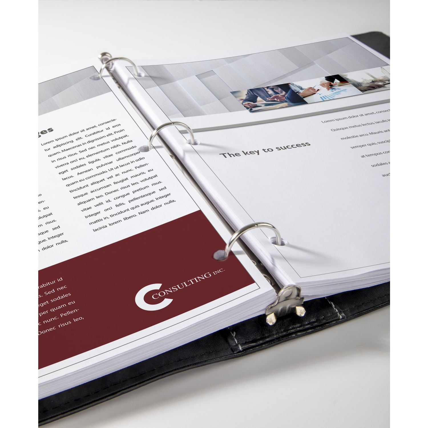 Office Depot Brand Classic Style Magnetic Strap 3-Ring Binder, 1in Round Rings, Black - Image 3