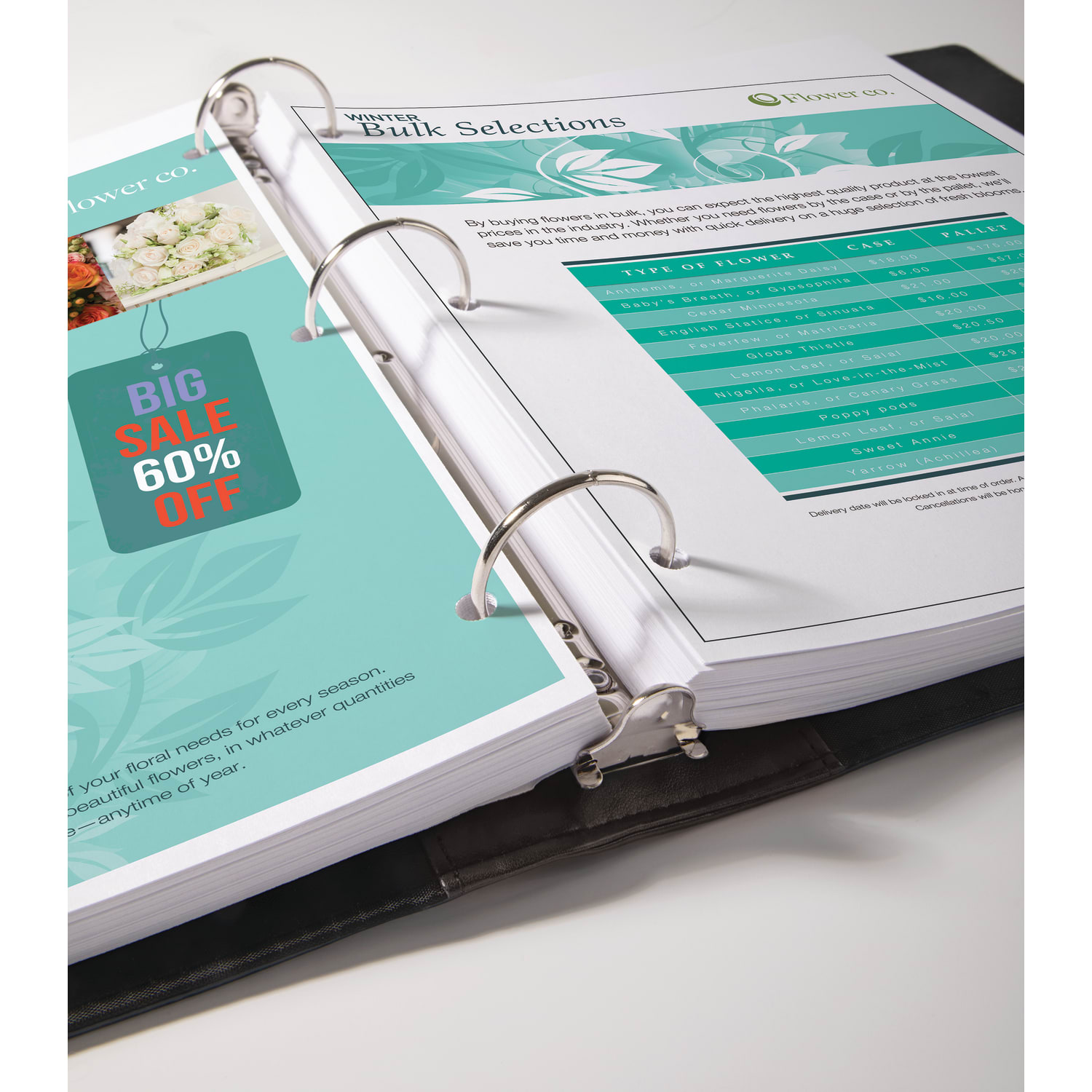 Office Depot Brand Classic Style Magnetic Strap 3-Ring Binder, 1-1/2in Round Rings, Black - Image 3