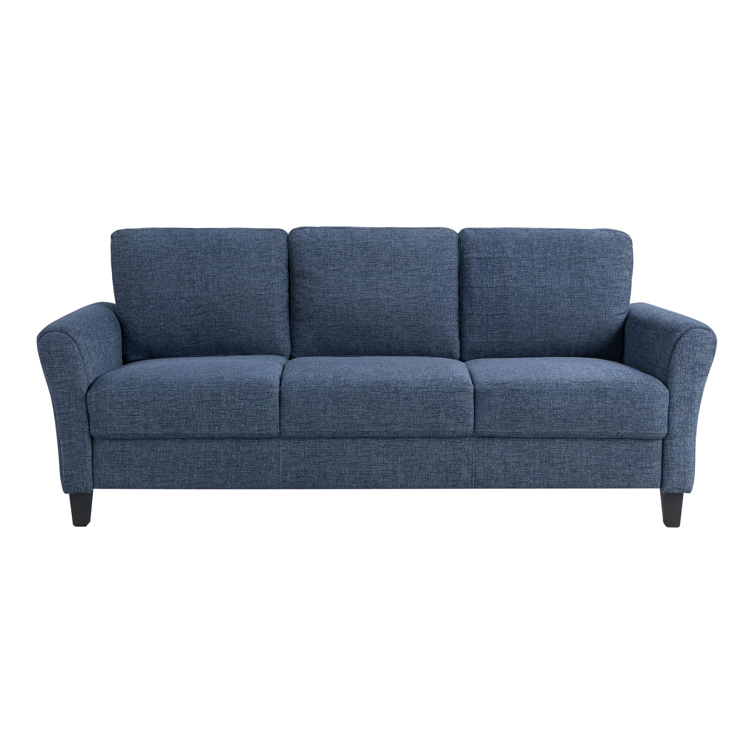 Lifestyle Solutions Winslow Sofa With Rolled Arms 32 34inH x 80 13inW x 31 12inD Blue PopularChairscom