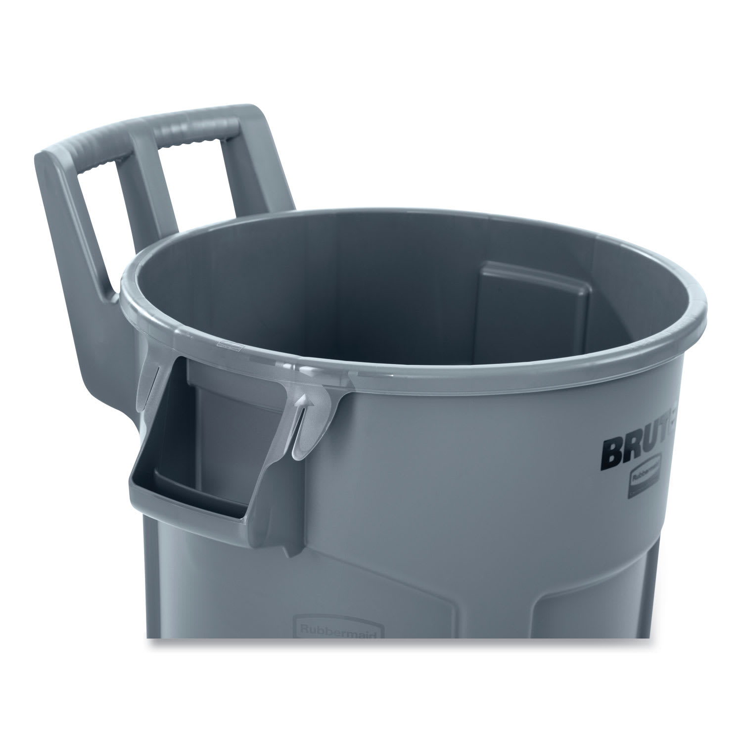 Rubbermaid Commercial Vented Wheeled Brute Container, 32 gal, Plastic, Gray - Image 6