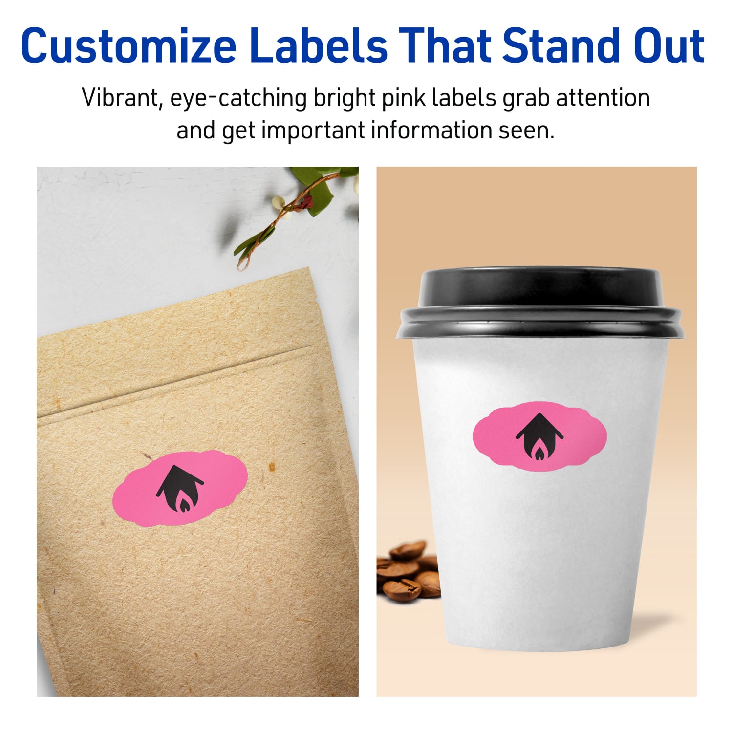 Avery Print-To-The-Edge Labels With Sure Feed Technology And Easy Peel, 94061-BPP20, Oval Scalloped, 1-1/8inx2-1/4in, Matte Bright Pink, Pack of 420 - Image 4
