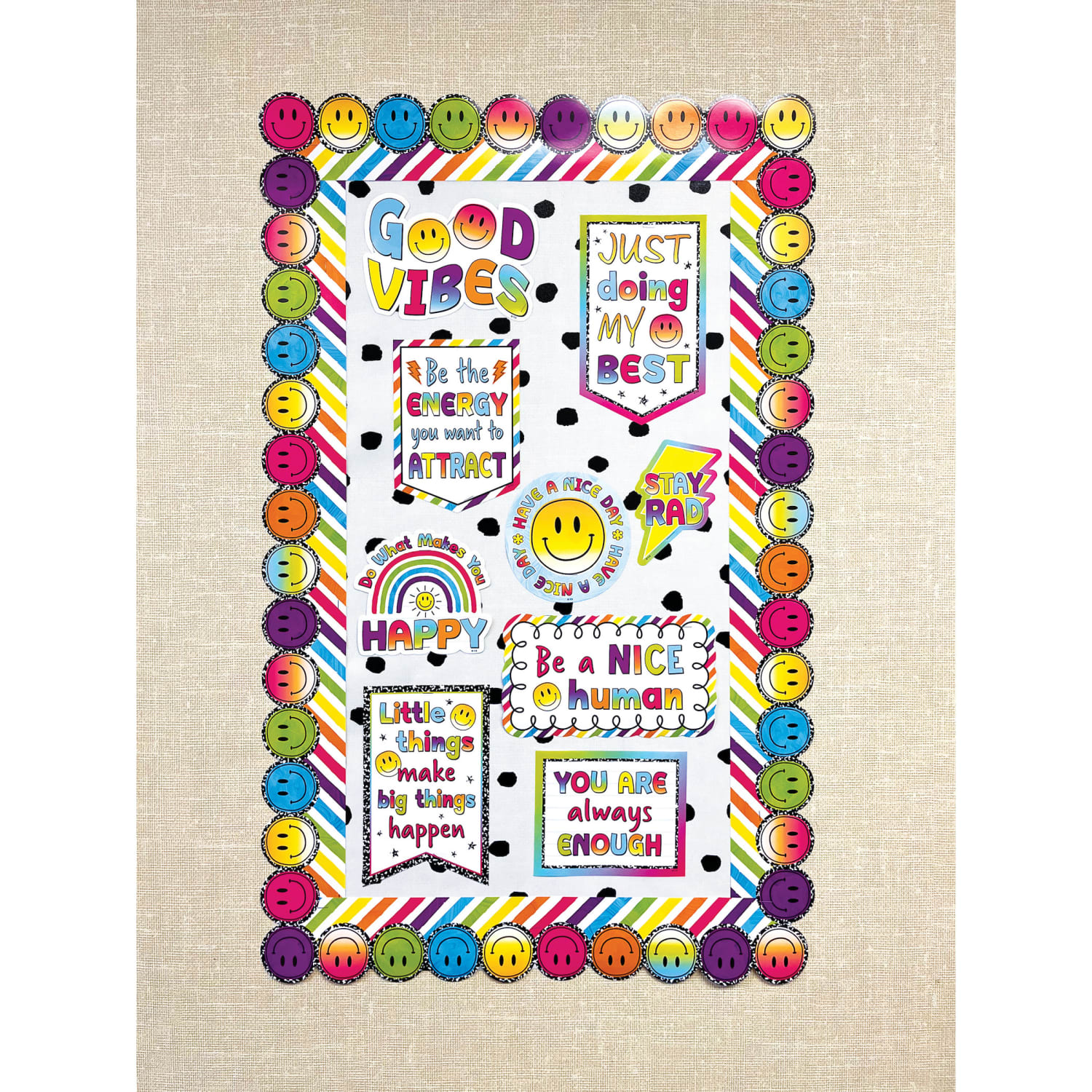Teacher Created Resources Fun-Size Better Than Paper Bulletin Board Rolls, 18in x 12ft, Black Painted Dots On White, Pack Of 2 Rolls - Image 5