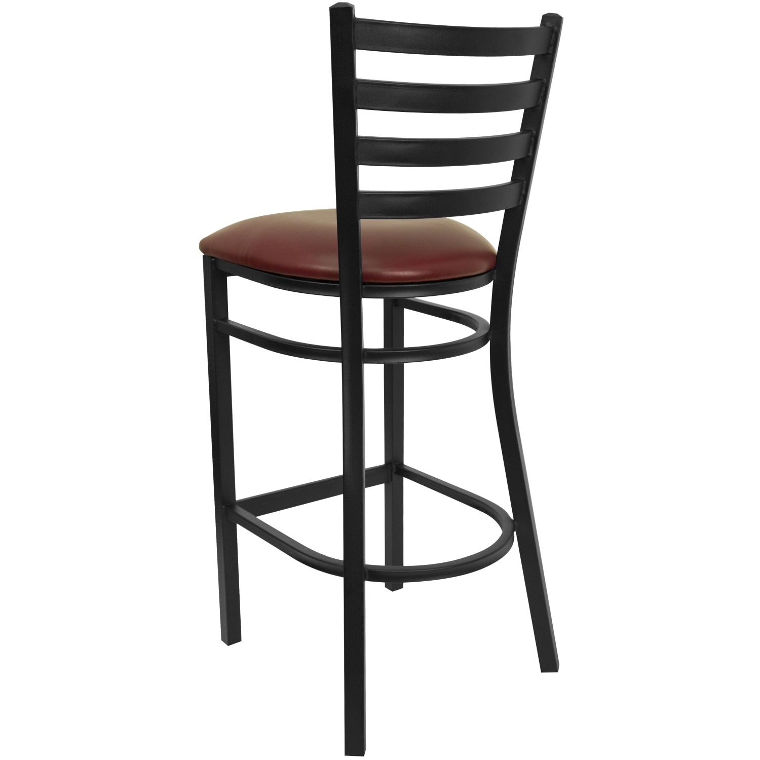 Flash Furniture Ladder-Back Restaurant Bar Stool, Burgundy/Black - Image 8