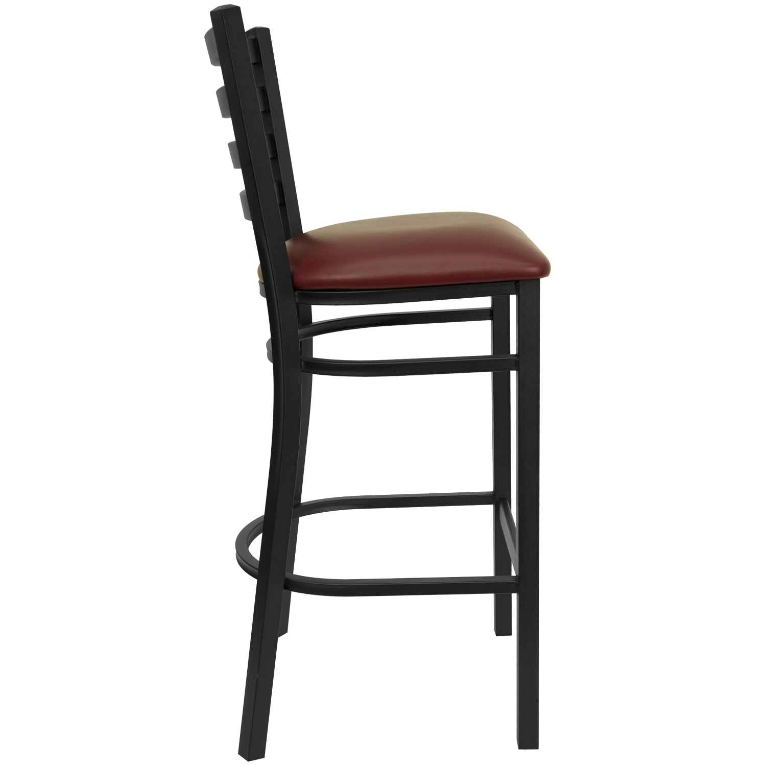 Flash Furniture Ladder-Back Restaurant Bar Stool, Burgundy/Black - Image 9