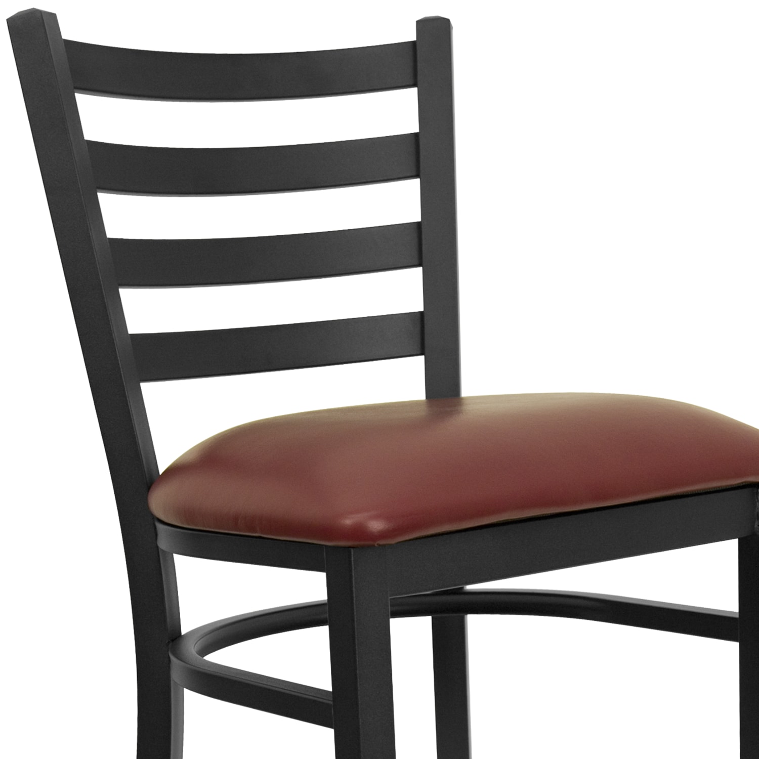 Flash Furniture Ladder-Back Restaurant Bar Stool, Burgundy/Black - Image 12