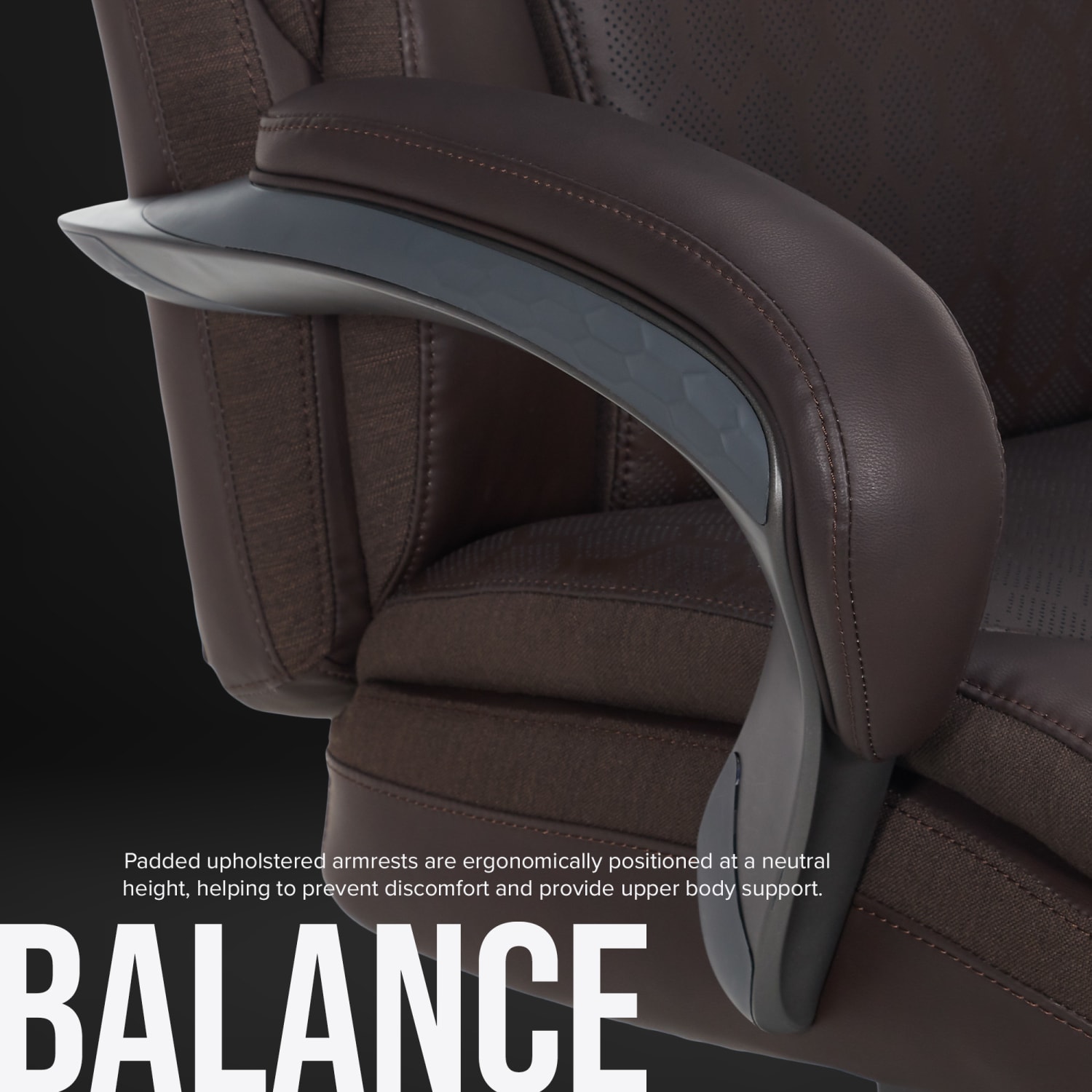 Shaquille O Neal Maximos Big  Tall Ergonomic Vegan Leather High Back Executive Office Chair Dark BrownSilver BIFMA Compliant PopularChairscom