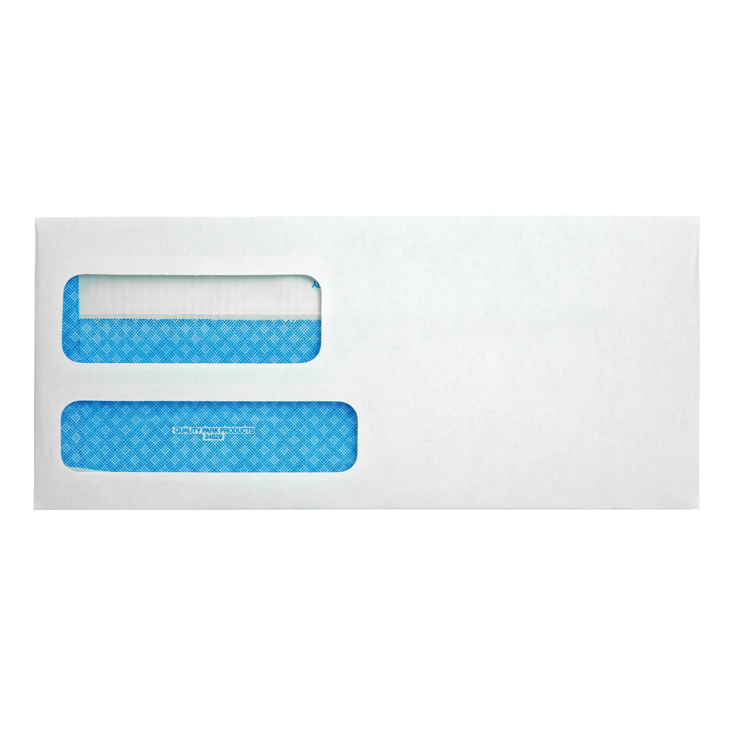 Quality Park #9 Redi-Seal Double-Window Security Envelopes, Left Windows (Top/Bottom), Self-Seal, White, Box Of 500 - Image 3
