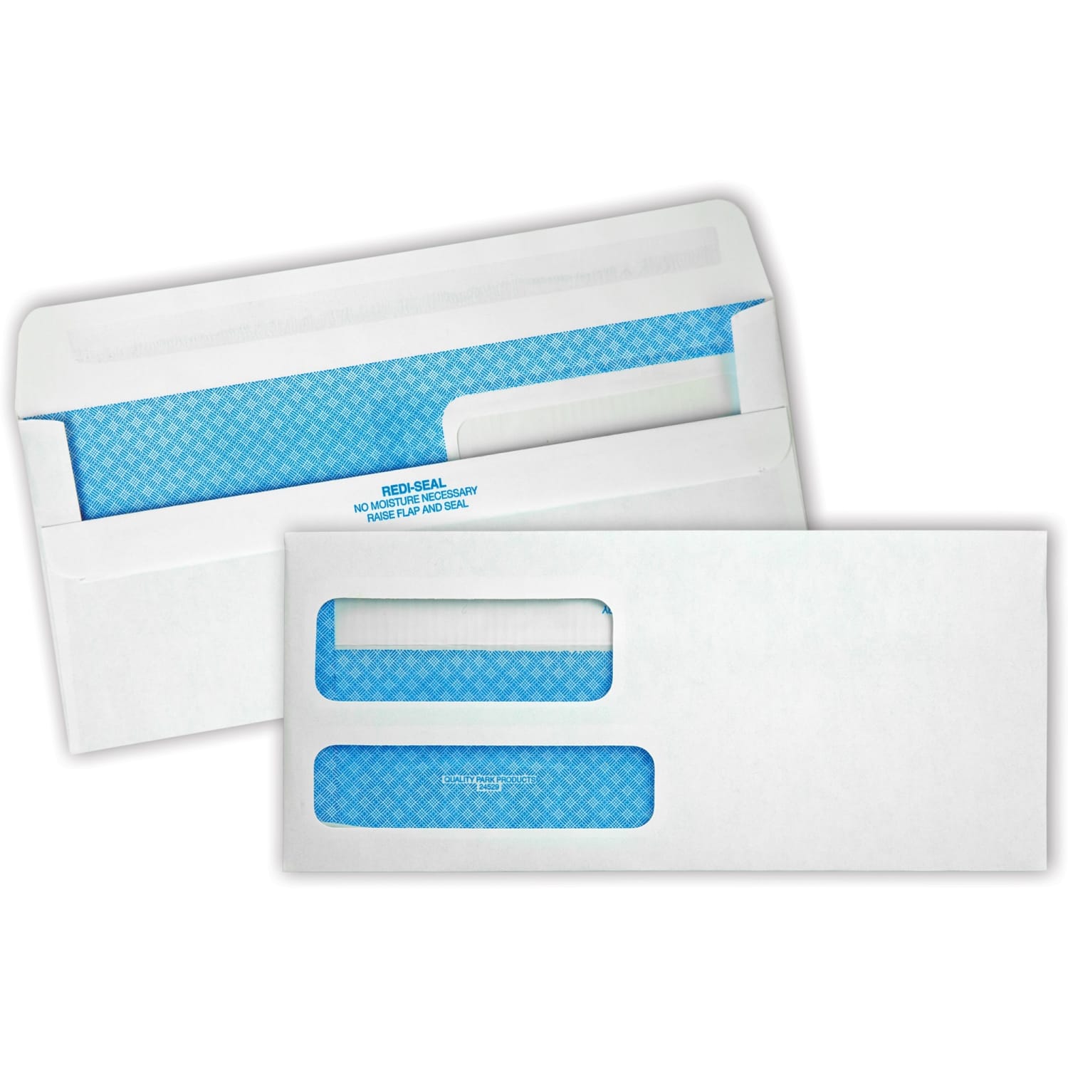 Quality Park #9 Redi-Seal Double-Window Security Envelopes, Left Windows (Top/Bottom), Self-Seal, White, Box Of 500 - Image 5