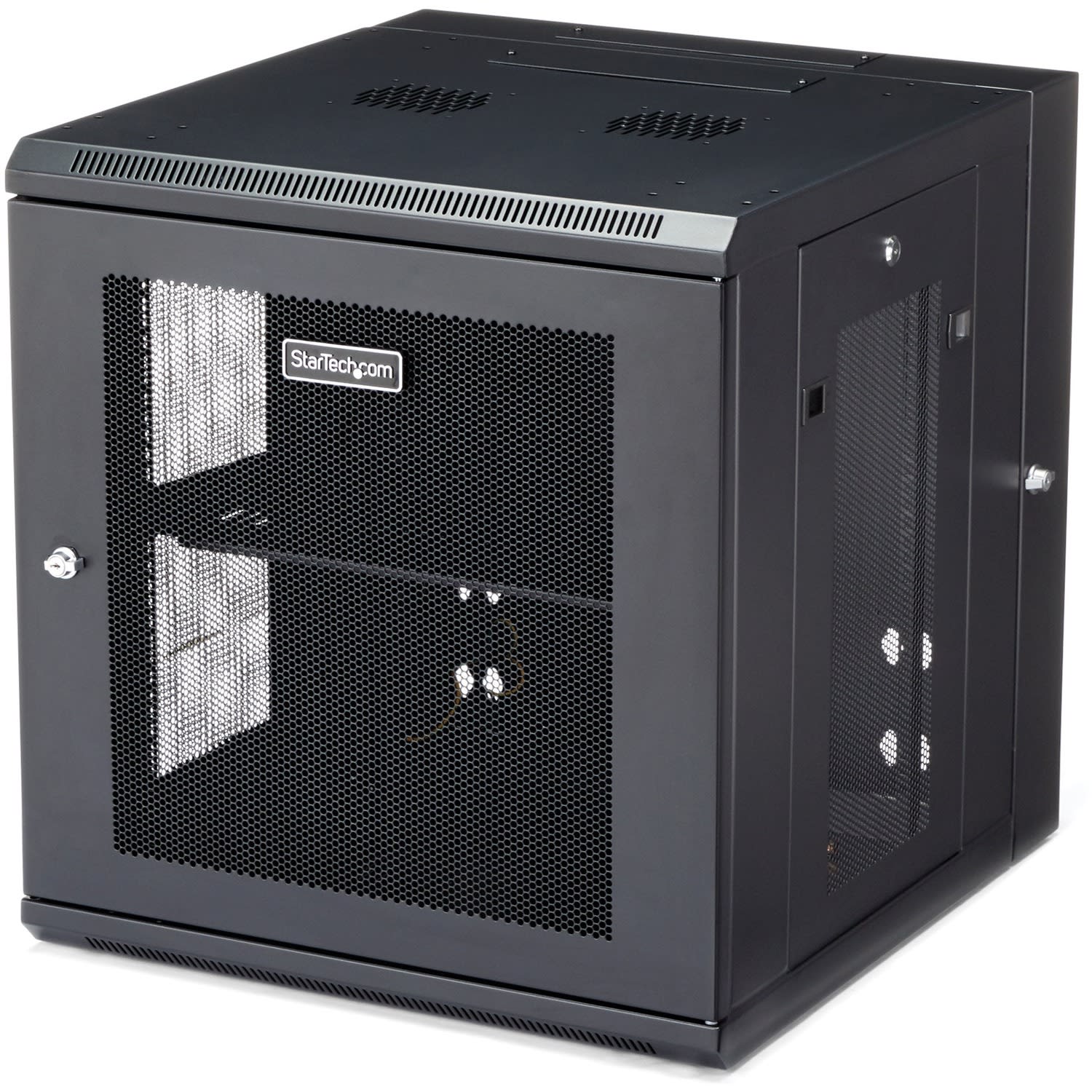 StarTech.com Wallmount Server Rack Cabinet - Hinged Enclosure - 12U - Wallmount Network Cabinet - 19.7in Deep - RK1224WALHM - Image 3