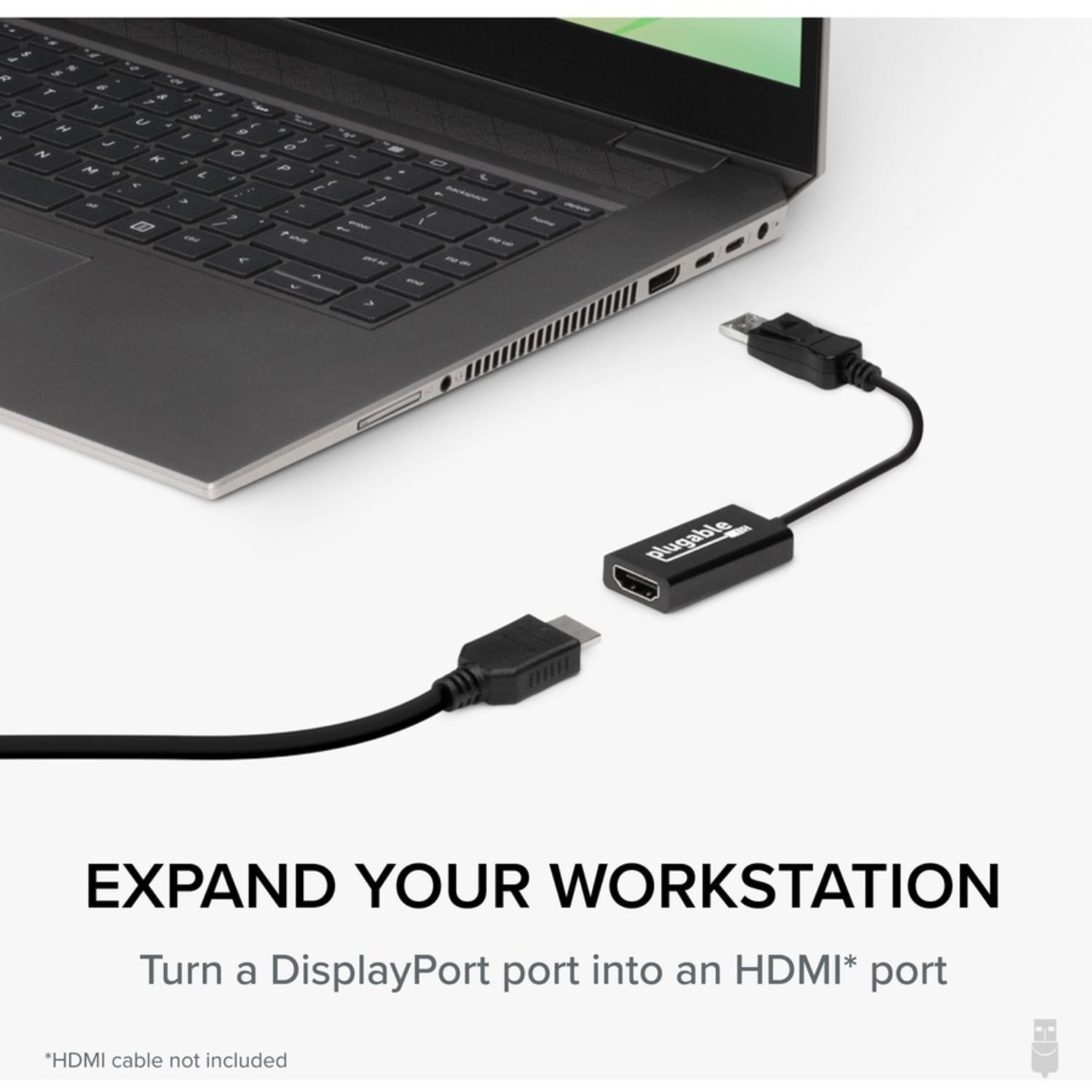 Plugable Active DisplayPort to HDMI Adapter - Connect any DisplayPort-Enabled PC or Tablet to an HDMI Enabled Monitor, TV or Projector  - DPHDMI - Image 4