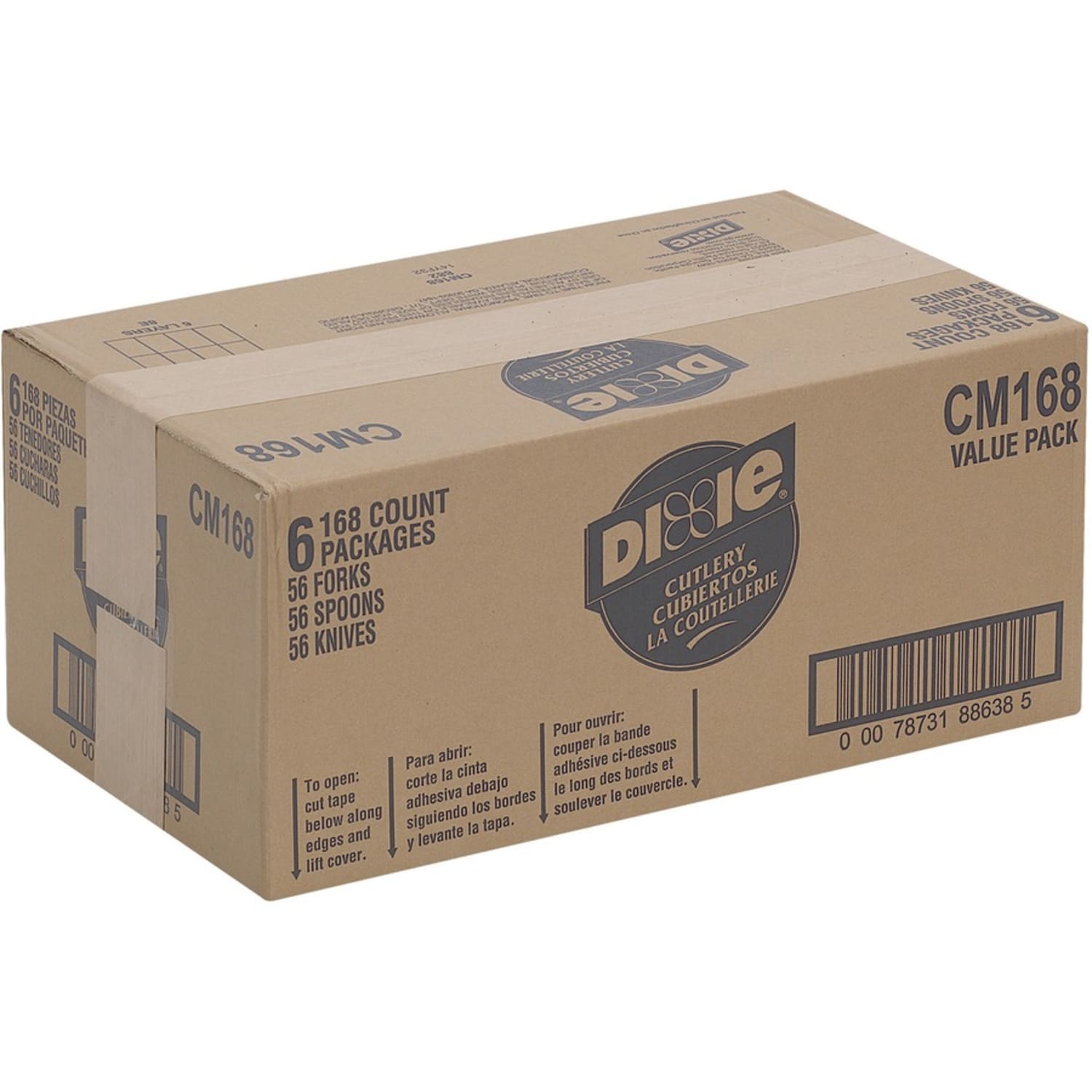 Dixie Heavyweight Disposable Forks, Knives & Spoons Combo Boxes by GP Pro - Cutlery Set - 56x Spoon - CM168CT - Image 4