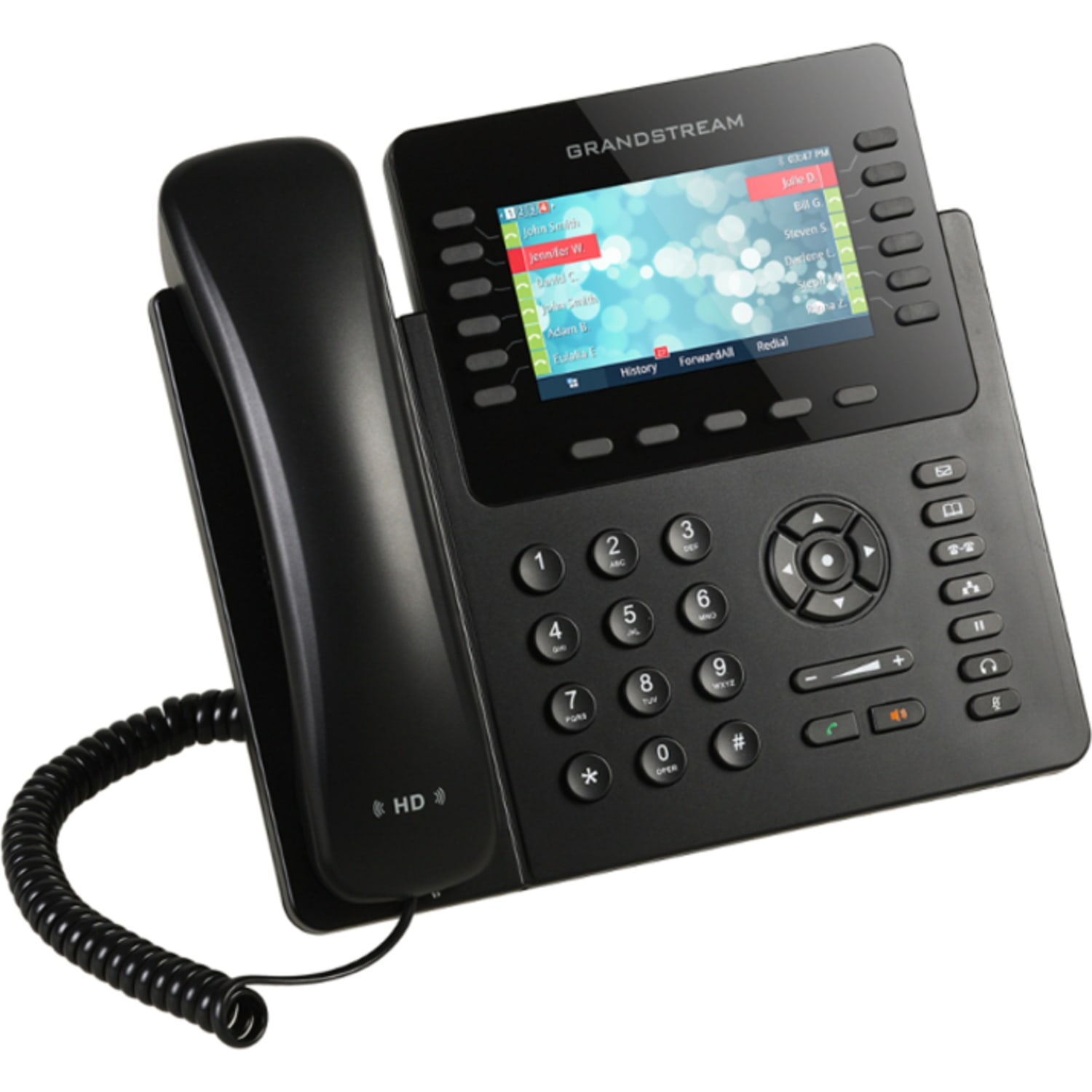 Grandstream GXP2170 IP Phone - Corded/Cordless - Corded - Bluetooth - Wall Mountable - Black - 12x Total Line - GXP2170 - Image 4