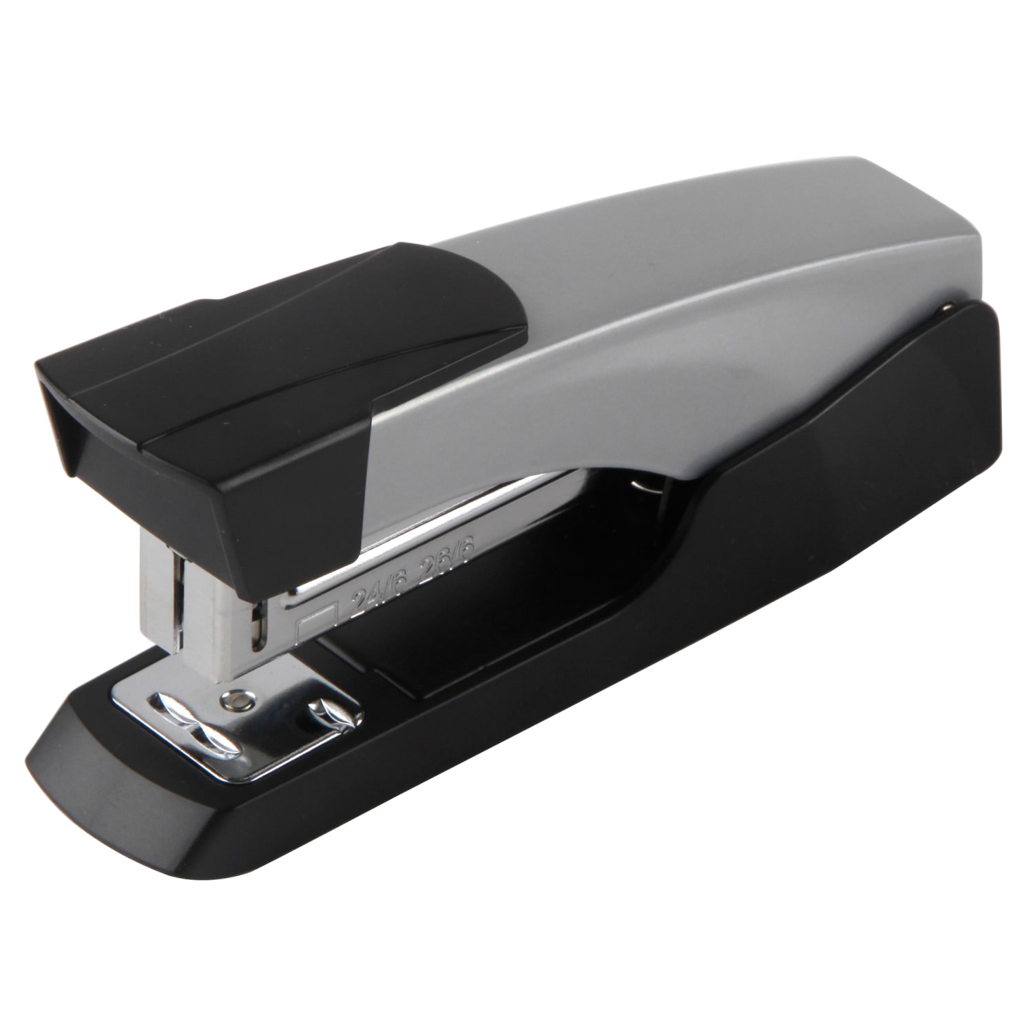 Office Depot Brand Compact Half-Strip Metal Desktop Stapler, 20 Sheets Capacity, Silver