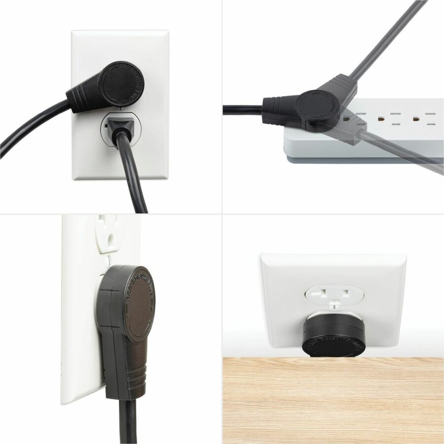 StarTech.com Rotating Flat Plug Extension Cord, 6ft, Black - Image 5