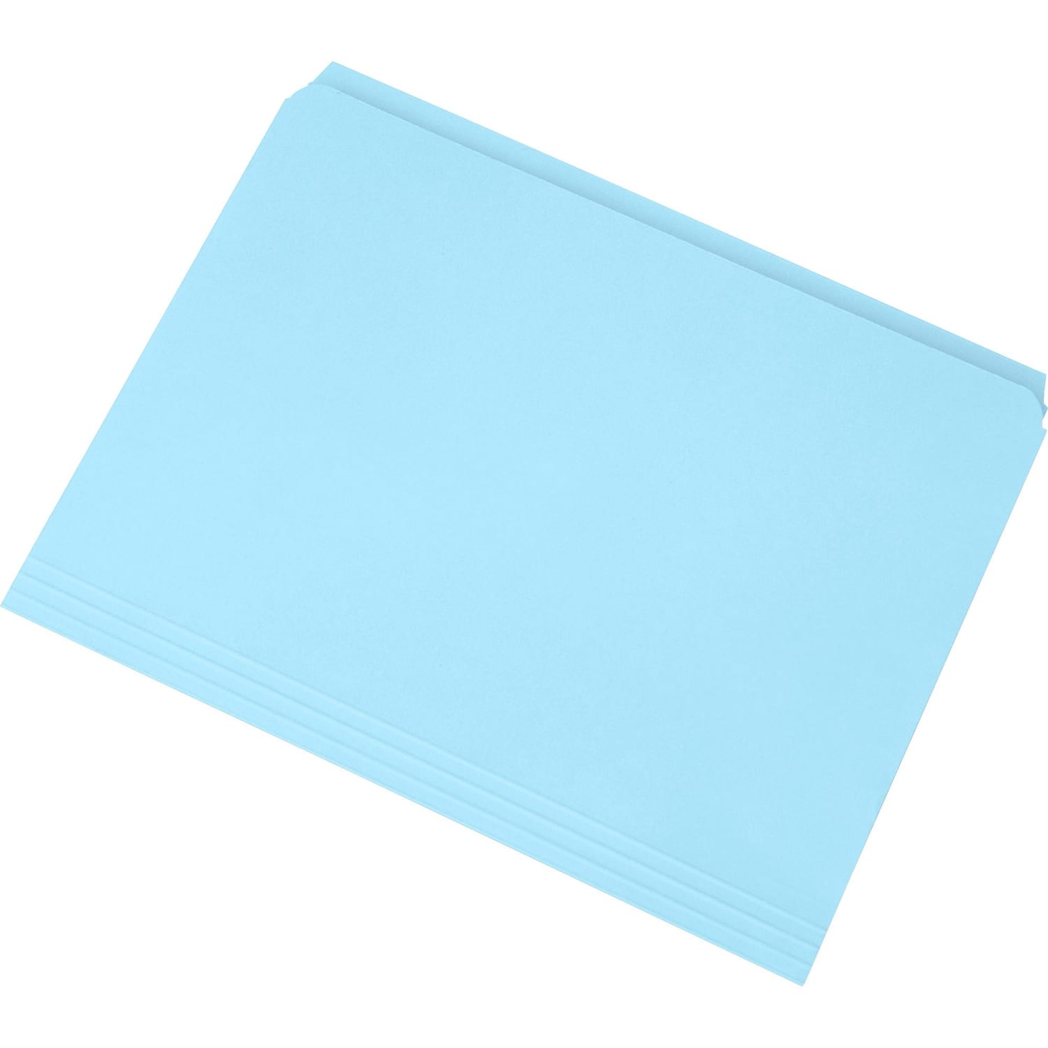 SKILCRAFT Straight-Cut Color File Folders, Letter Size, 30% Recycled, Blue, Box Of 100 - Image 3