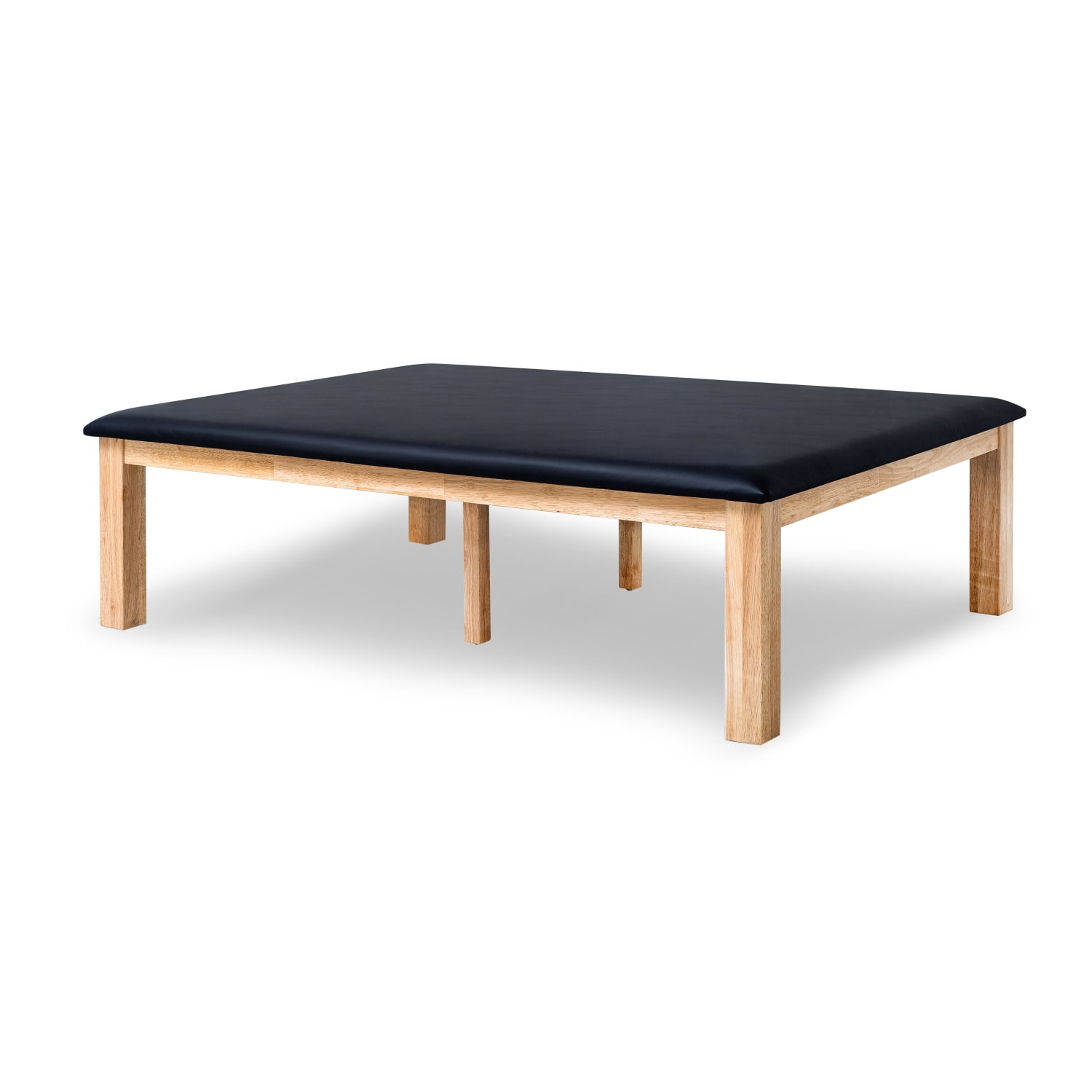 Alpine AdirMed Upholstered Wooden Massage Therapy Treatment Table, Black/Oak - Image 3