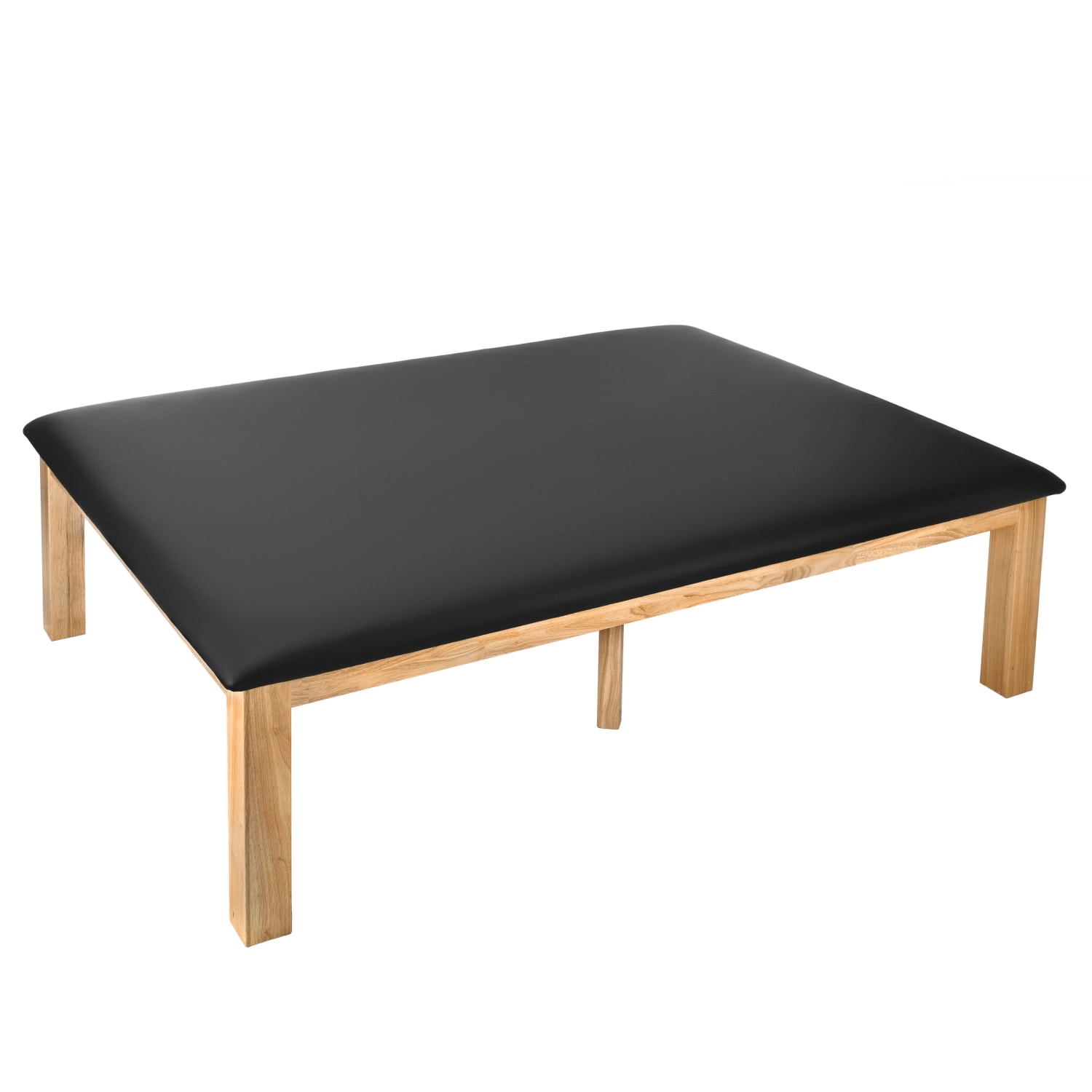 Alpine AdirMed Upholstered Wooden Massage Therapy Treatment Table, Black/Oak - Image 4