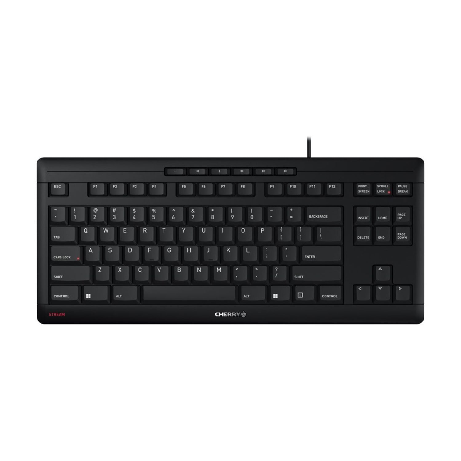 CHERRY STREAM KEYBOARD TKL - Keyboard - USB - US - key switch: CHERRY SX - black