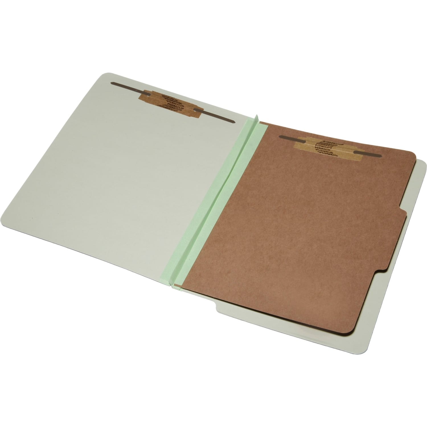 SKILCRAFT End-Tab 2in Prong Classification Folders, Letter Size, 30% Recycled, Light Green, Box Of 10 (AbilityOne 7530-01-590-7106) - Image 3