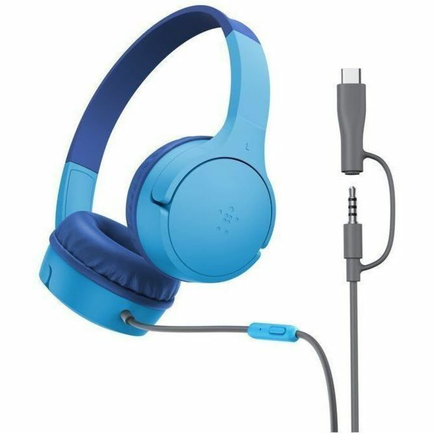 Belkin SoundForm Mini Wired On-Ear Headphones For Kids, Blue - Image 4