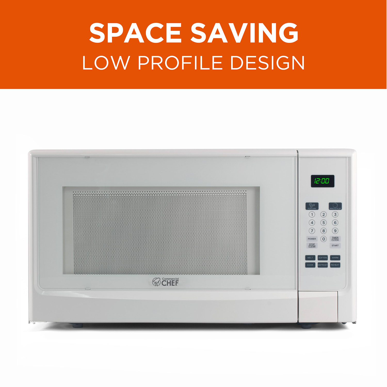 Commercial Chef 1.4 Cu. Ft. Counter-Top Microwave, White - Image 3