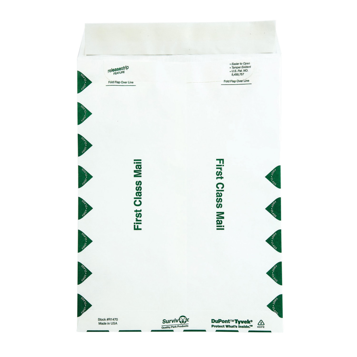 Quality Park Tyvek 9in x 12in Envelopes, Self-Adhesive, First Class, White, Box Of 100 - Image 6