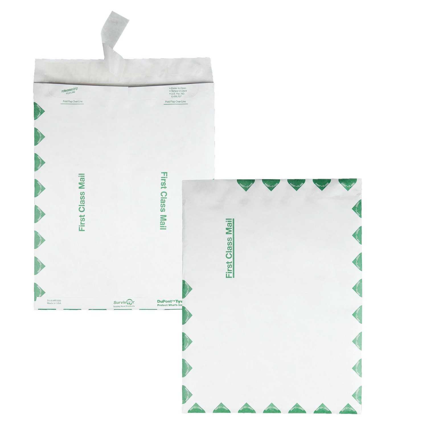 Quality Park Tyvek Envelopes, First Class, 10in x 13in, White, Box Of 100 - Image 4