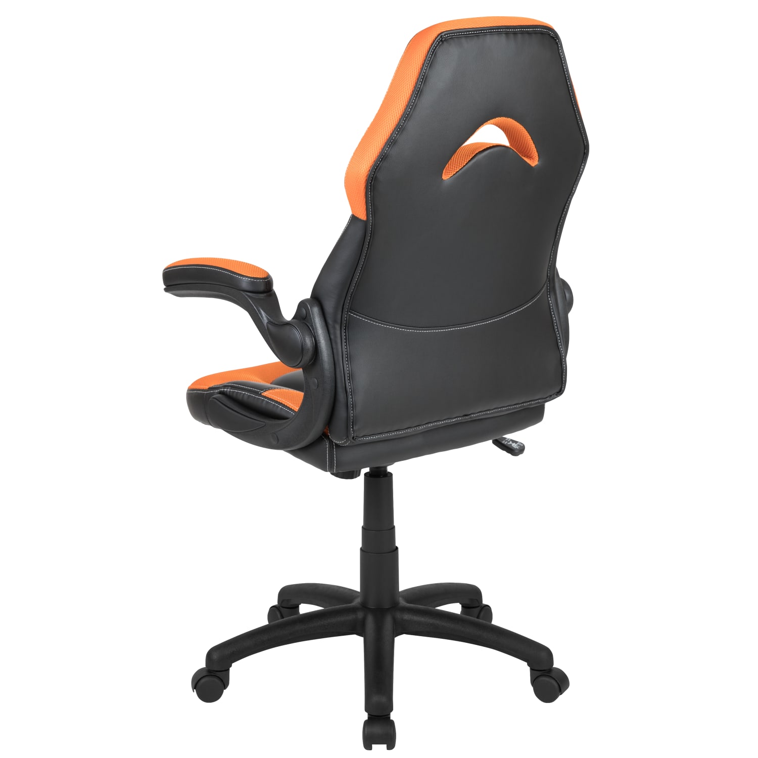 Flash Furniture X10 Ergonomic LeatherSoft Faux Leather HighBack Racing Gaming Chair With FlipUp Arms OrangeBlack PopularChairscom Flash Furniture X10 Ergonomic LeatherSoft Faux Leather High Back Racing Gaming Chair With Flip Up Arms OrangeBlack PopularChairscom
