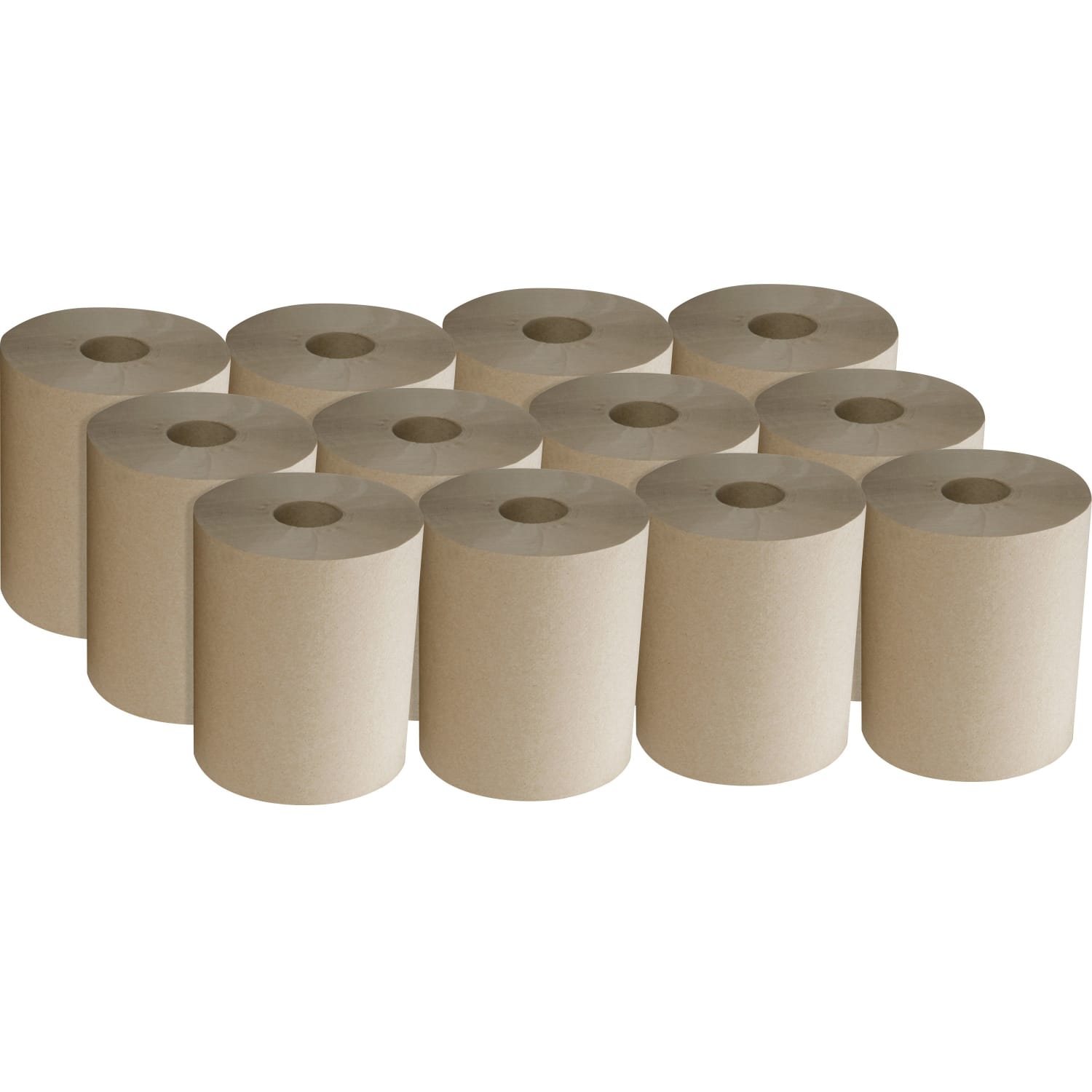 SKILCRAFT 1-Ply Hardwound Paper Towels, 100% Recycled, Kraft, 600ft Per Roll, Pack Of 12 Rolls (AbilityOne 8540-01-591-5146) - Image 4