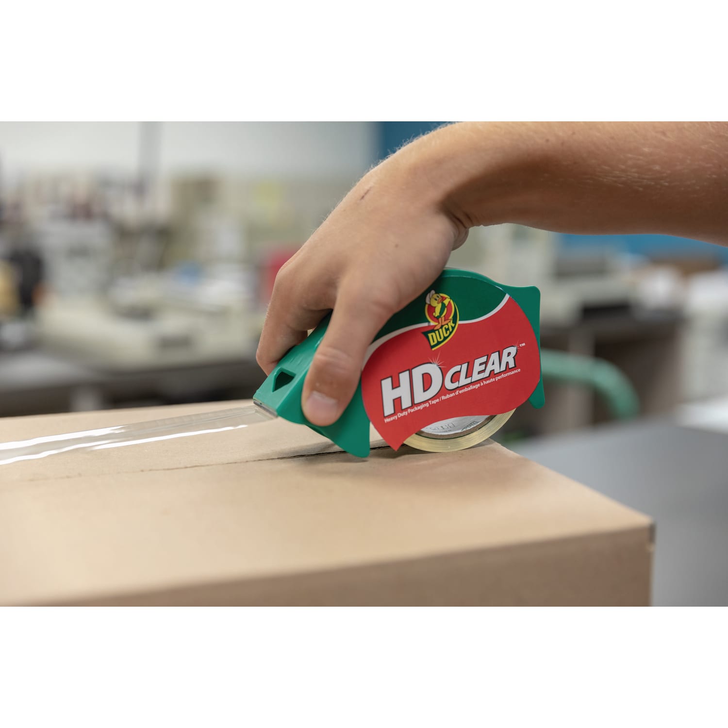 Duck HD Clear Heavy-Duty Packaging Tape, 1.88in x 54.6 Yd., Clear, Pack Of 4 Rolls - Image 3