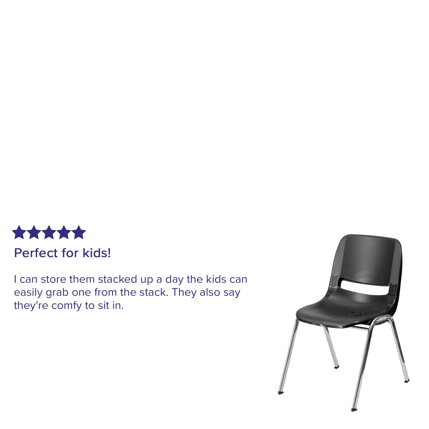 Flash Furniture Kids HERCULES 440lb Capacity Ergonomic Shell Stack Chair With 14in Seat Height BlackChrome PopularChairscom Flash Furniture Kids HERCULES 440 lb Capacity Ergonomic Shell Stack Chair With 14in Seat Height BlackChrome PopularChairscom