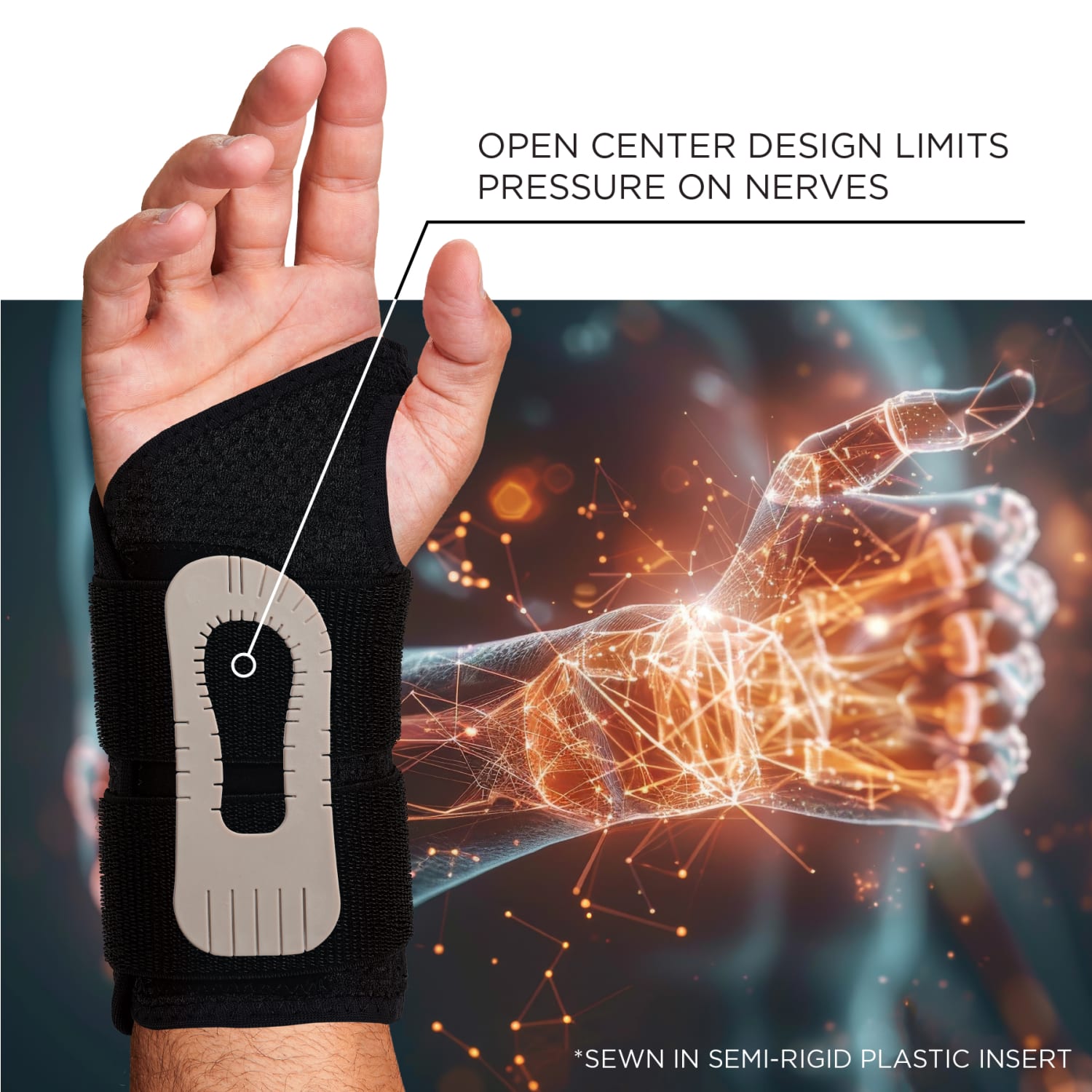 Ergodyne ProFlex 4015 Wrist Brace Support, Double Strap, S-Left, Black - Image 5