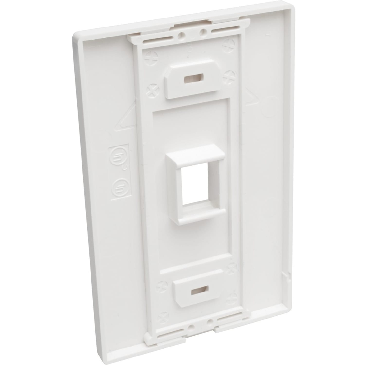 Eaton Tripp Lite Series Single-Gang 1-Port Wall Plate Keystone Cat5/Cat6 USB HDMI Dport RCA - Faceplate - white - 1-gang - 1 port - TAA Compliant - Image 3