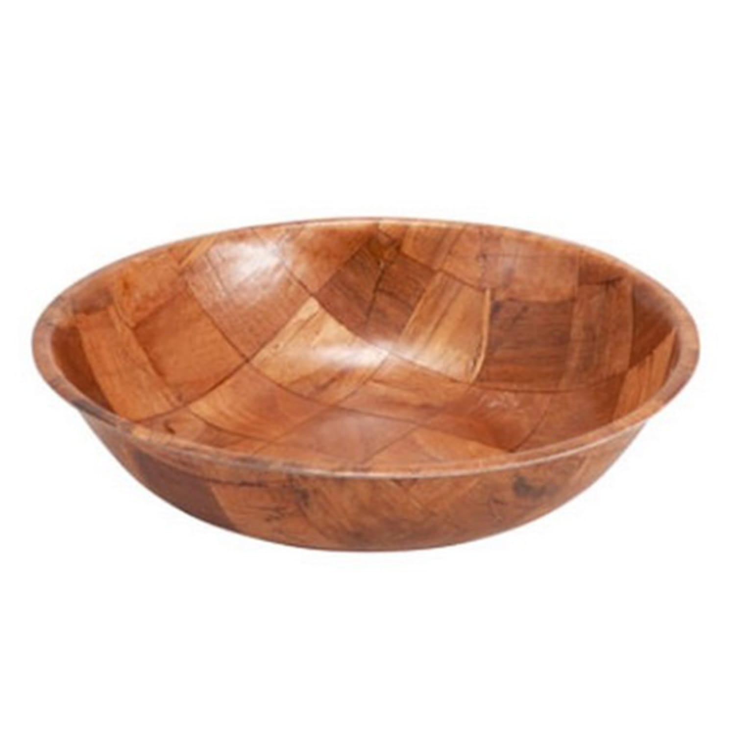 Winco Woven Wood Salad Bowl, 10in