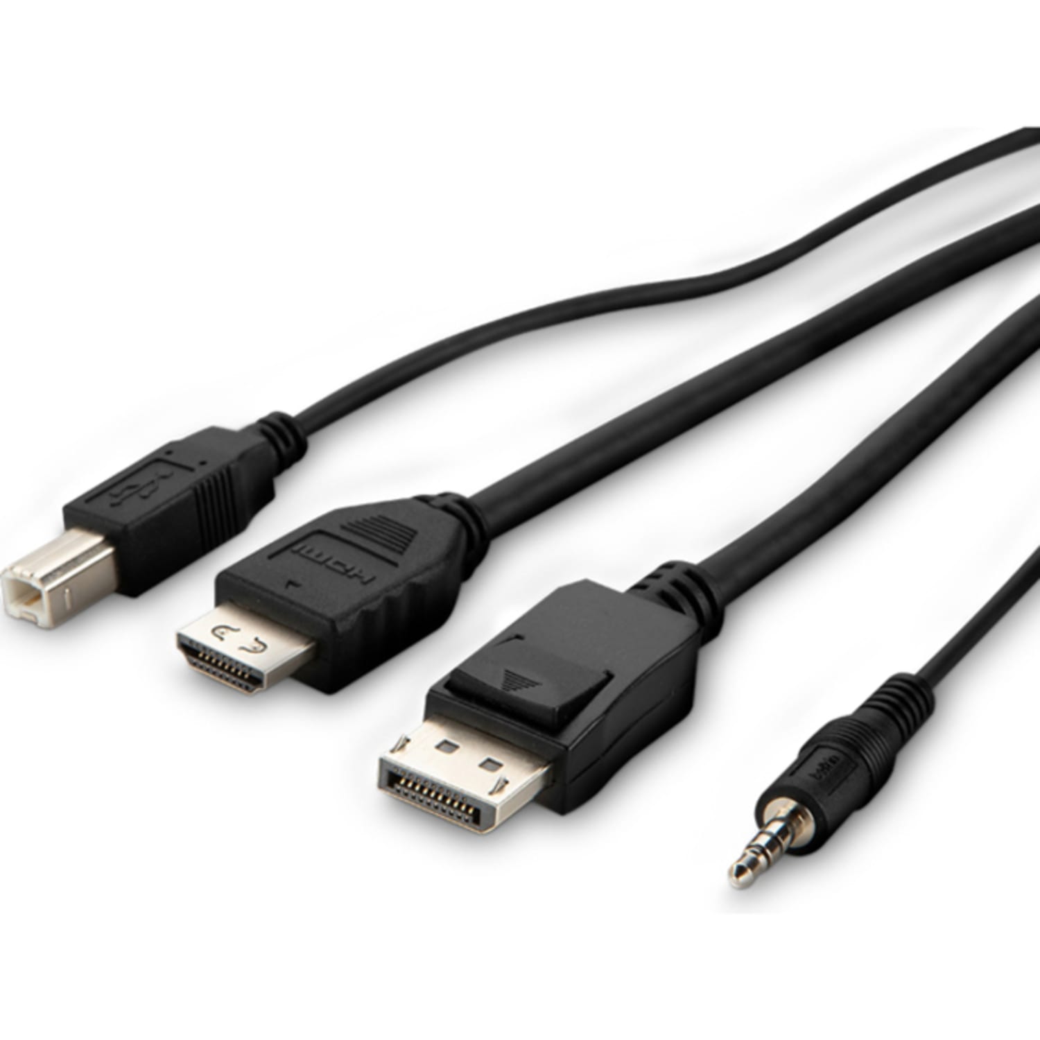 Belkin Dual DVI to HDMI and DP to DP + USB A/B + Audio Passive Combo KVM - 6 ft KVM Cable for Keyboard/Mouse, Audio/Video Device, Computer, Server, KVM Switch - Image 3