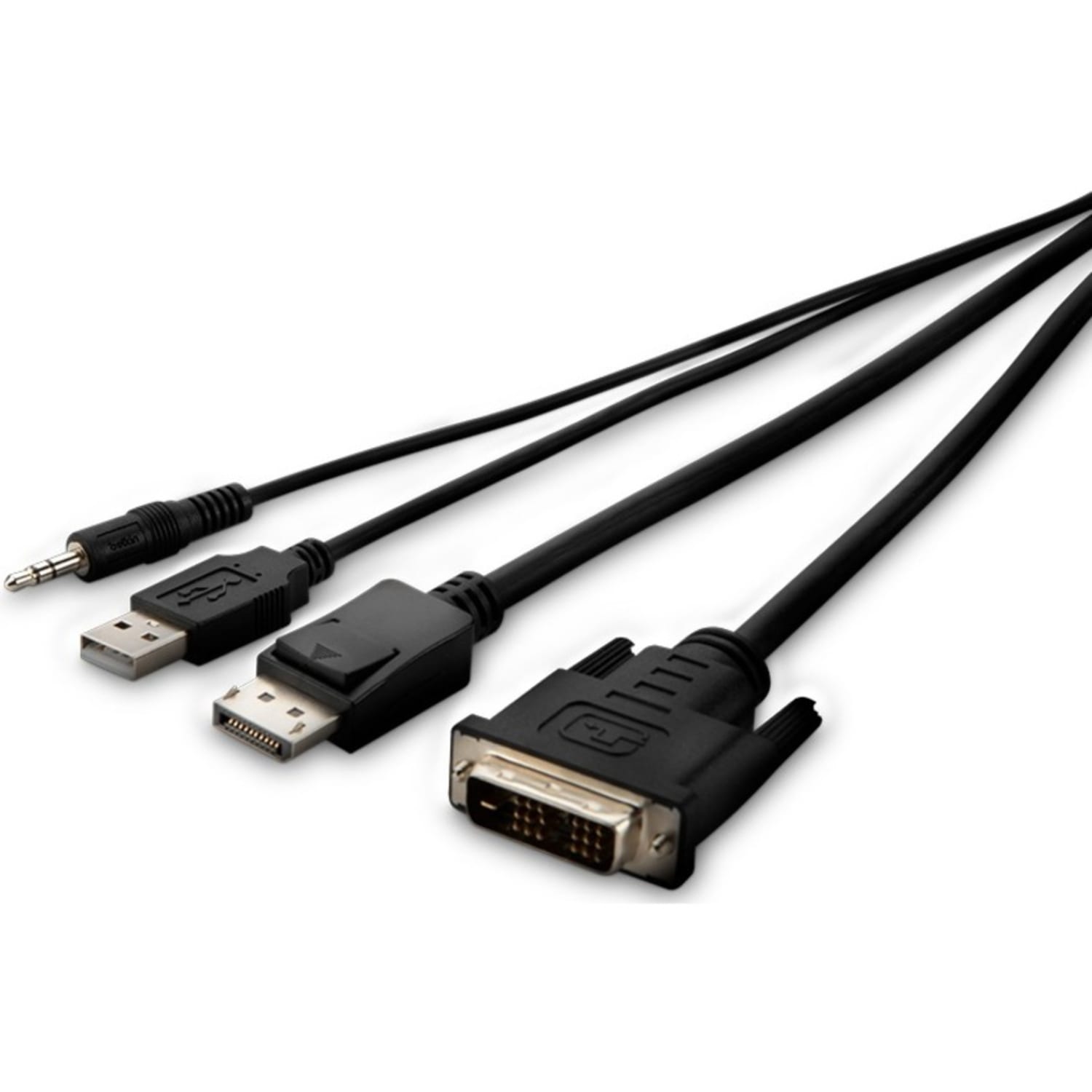 Belkin Dual DVI to HDMI and DP to DP + USB A/B + Audio Passive Combo KVM - 6 ft KVM Cable for Keyboard/Mouse, Audio/Video Device, Computer, Server, KVM Switch - Image 4