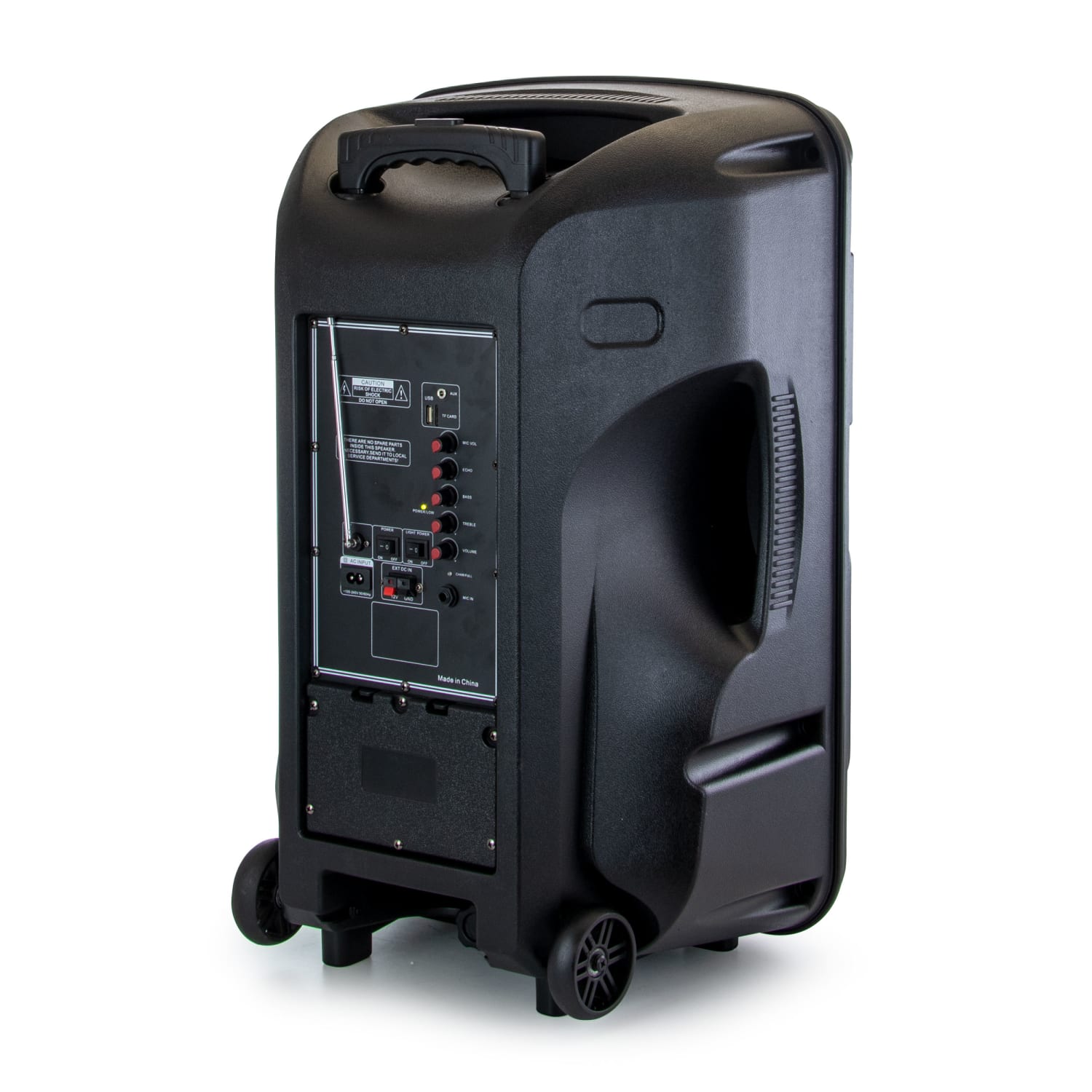 BeFree Sound Rechargeable Bluetooth Portable Party PA Speaker System, Black/Blue - Image 5