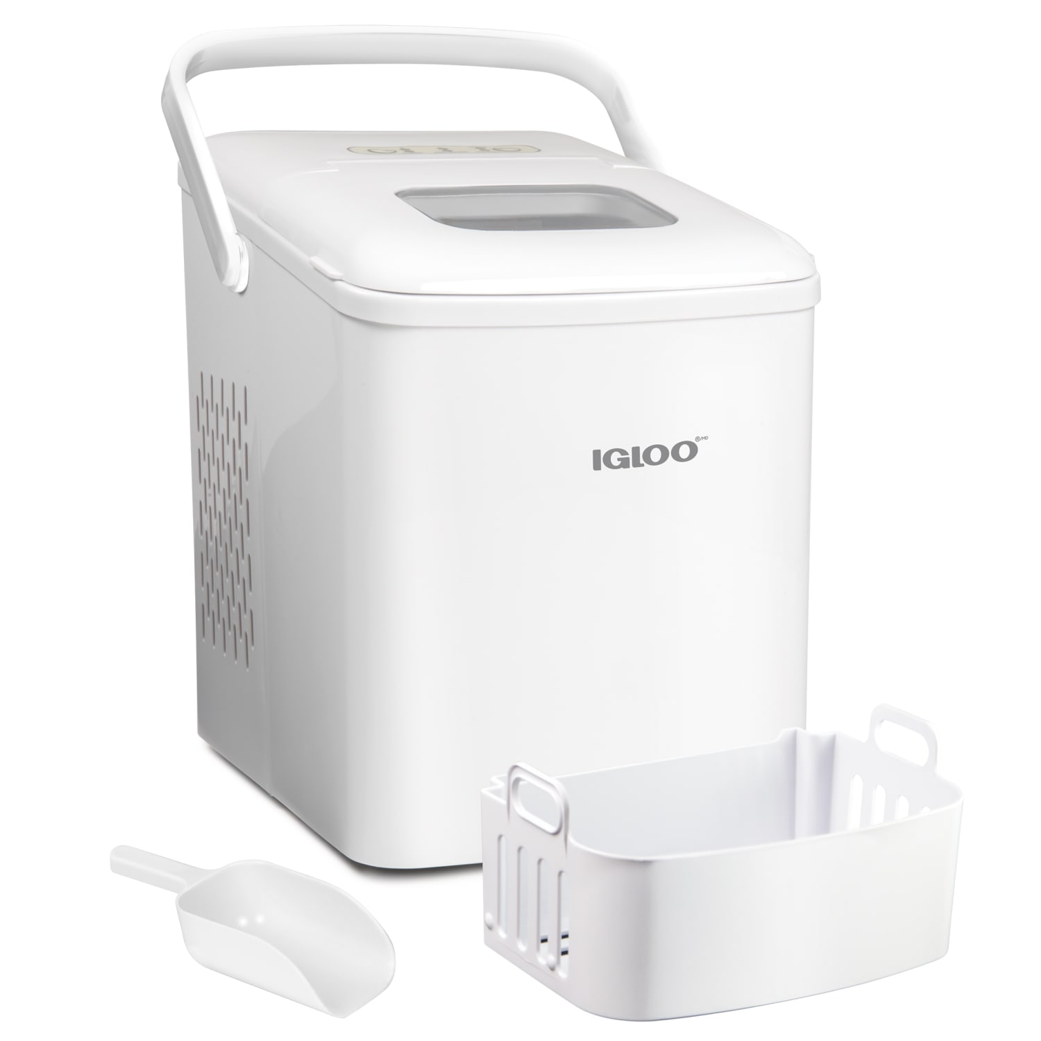 Igloo IGLICEB26HNWH 26 Lb Self-Cleaning Ice Maker, White - Image 3