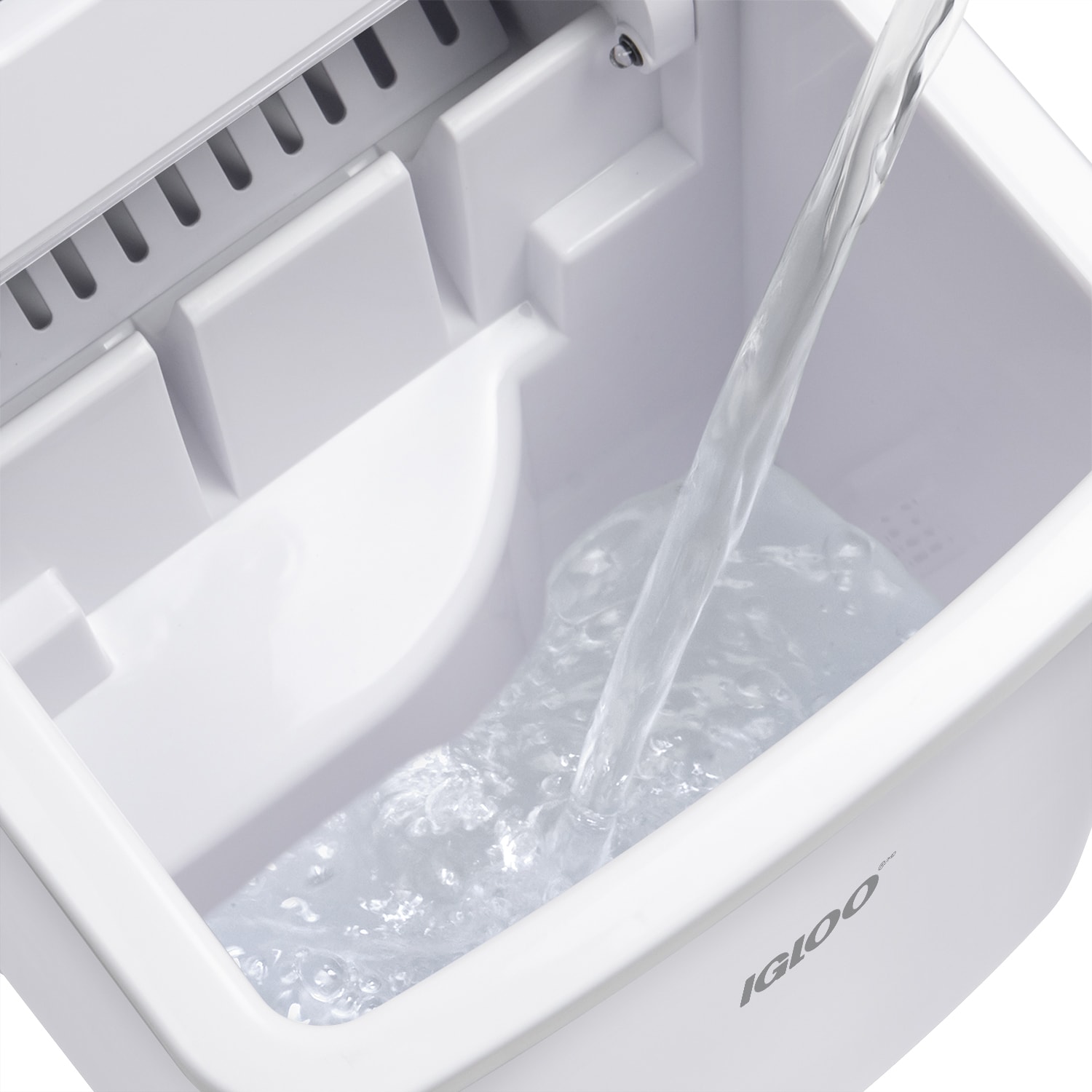 Igloo IGLICEB26HNWH 26 Lb Self-Cleaning Ice Maker, White - Image 4