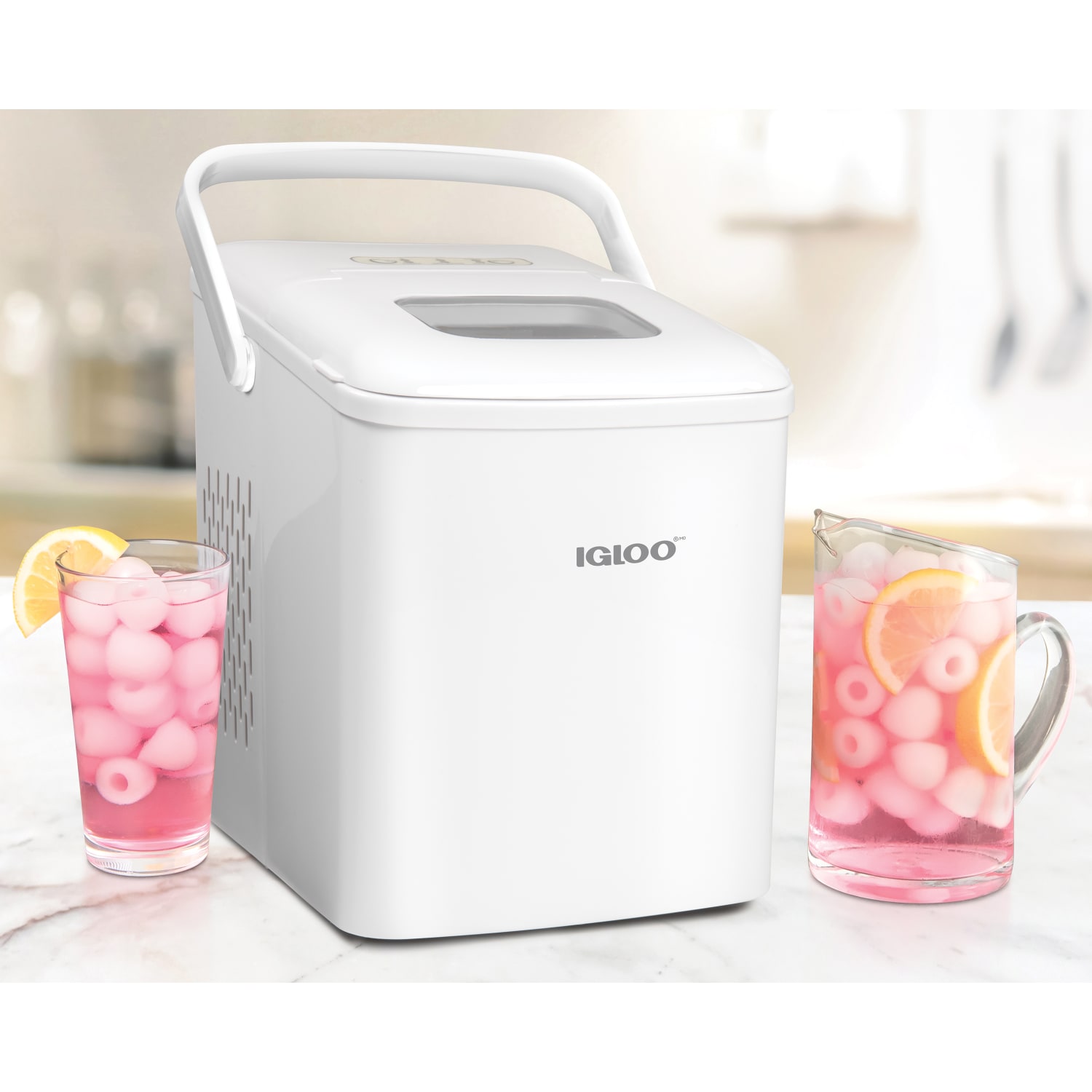 Igloo IGLICEB26HNWH 26 Lb Self-Cleaning Ice Maker, White - Image 6