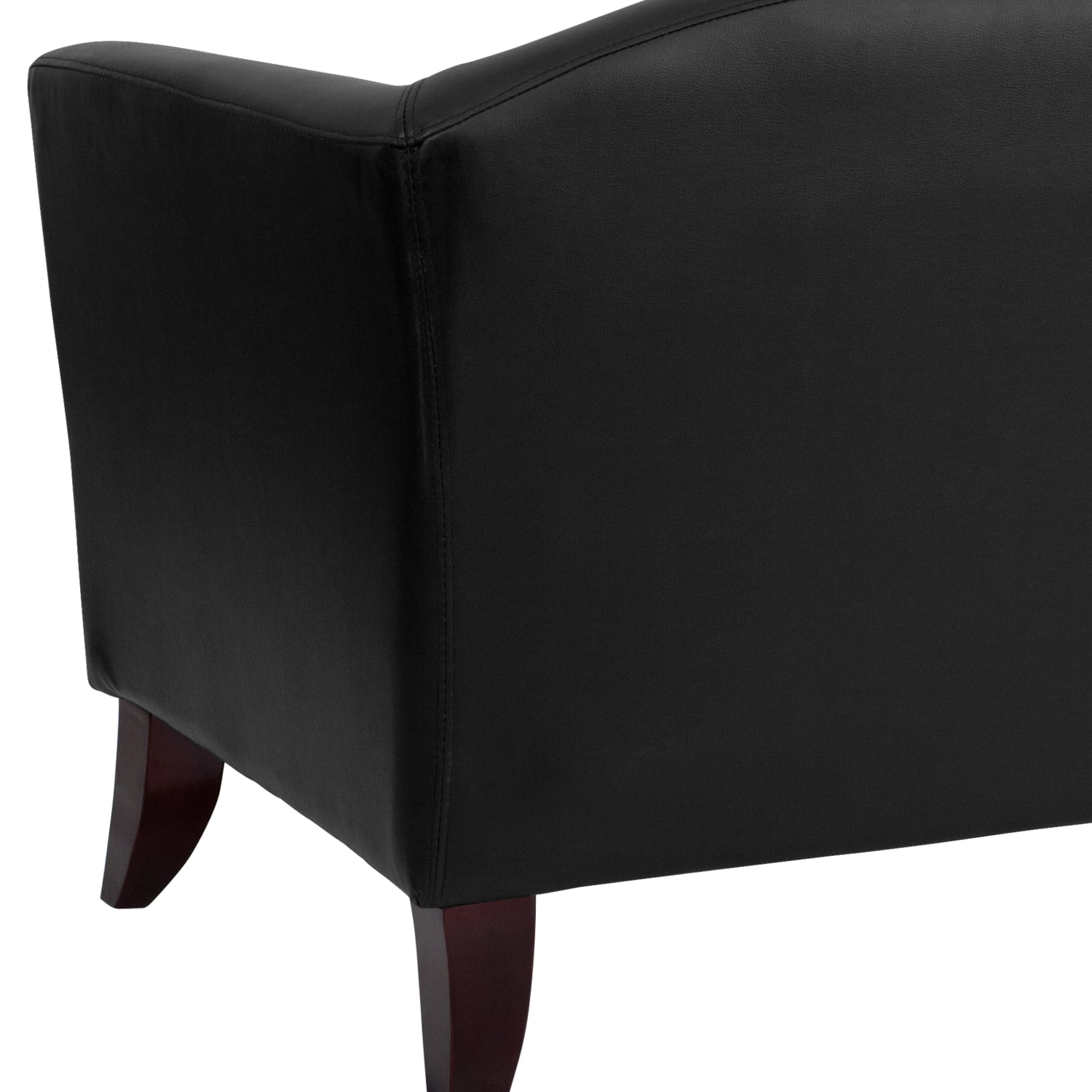 Flash Furniture Hercules Imperial LeatherSoft Faux Leather Loveseat, Black - Image 9