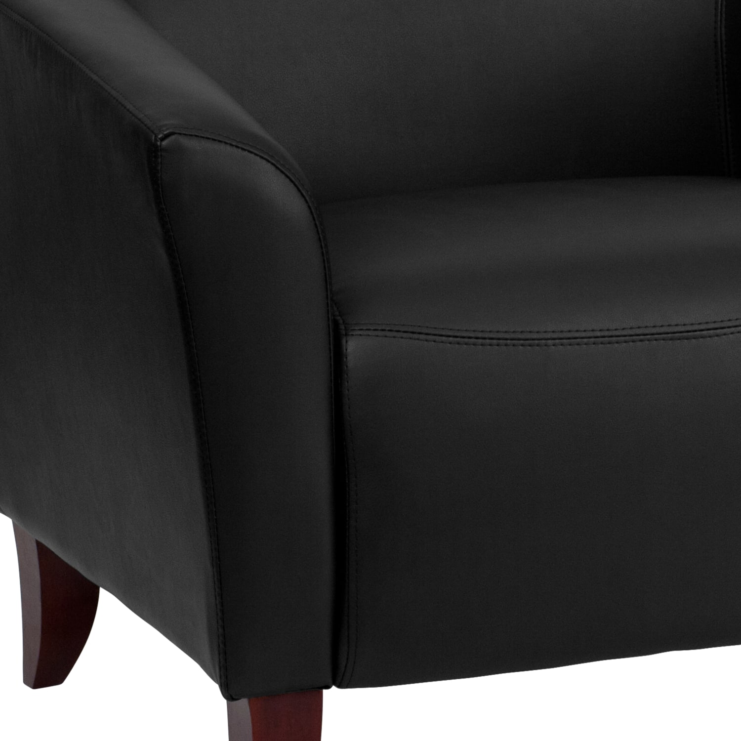 Flash Furniture Hercules Imperial LeatherSoft Faux Leather Loveseat, Black - Image 10