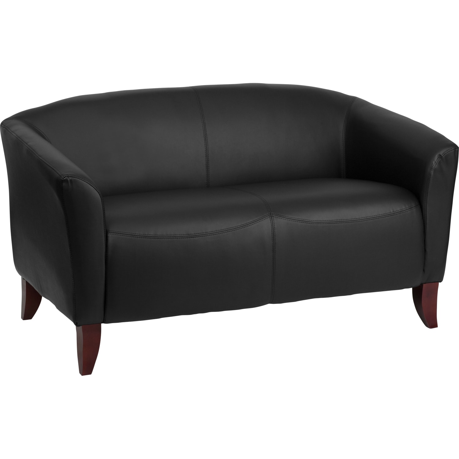 Flash Furniture Hercules Imperial LeatherSoft Faux Leather Loveseat, Black - Image 12