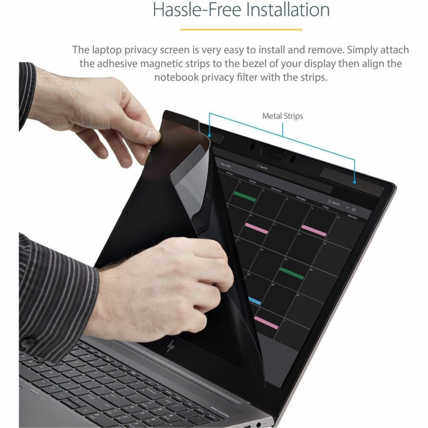 StarTech.com 15 in Laptop Privacy Screen - Matte or Glossy - Magnetic - Laptop Security Screen Filter (PRIVSCNLT15) - Image 5