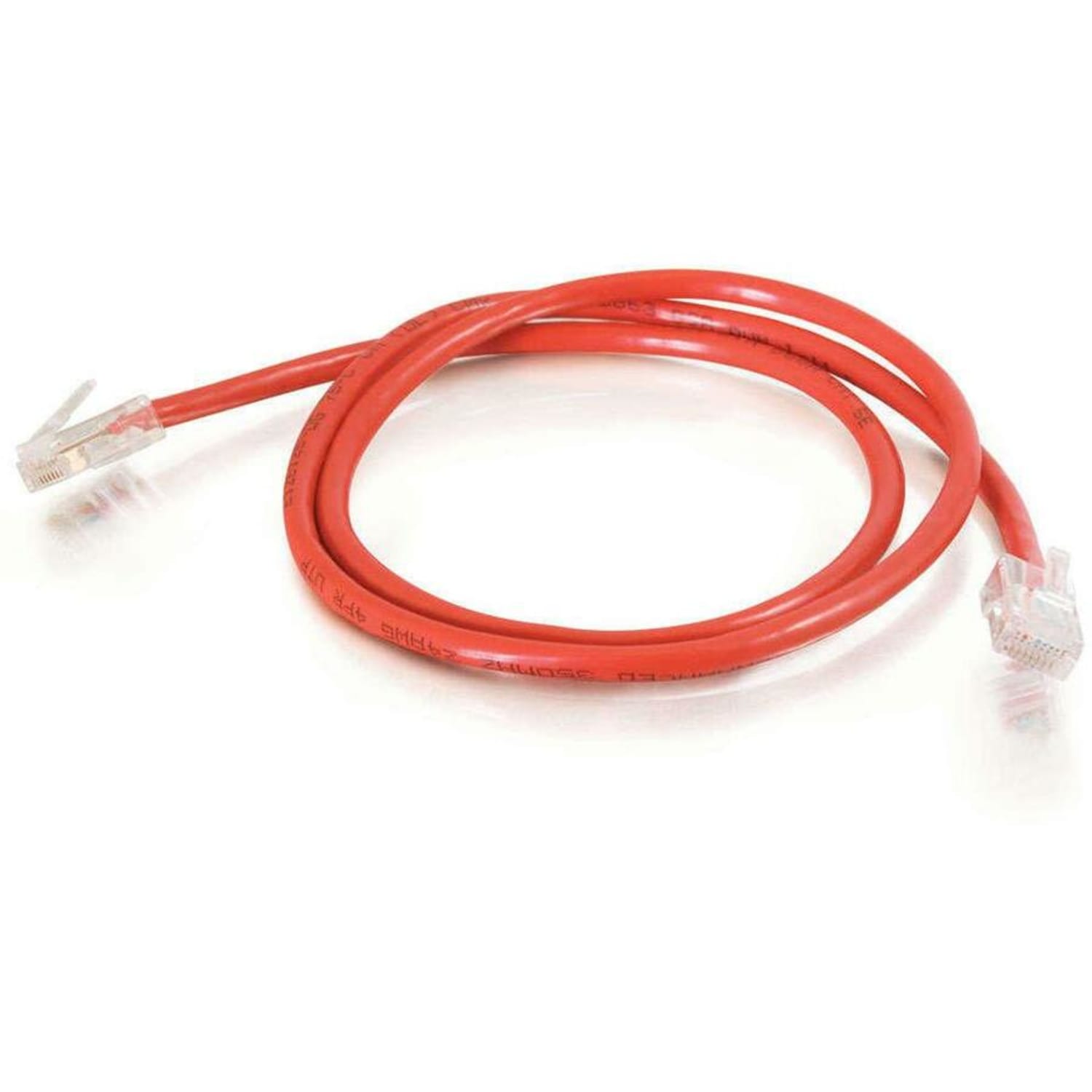 C2G Cat5e Non-Booted Unshielded (UTP) Network Crossover Patch Cable - Crossover cable - RJ-45 (M) to RJ-45 (M) - 100 ft - CAT 5e - stranded - red - Image 5