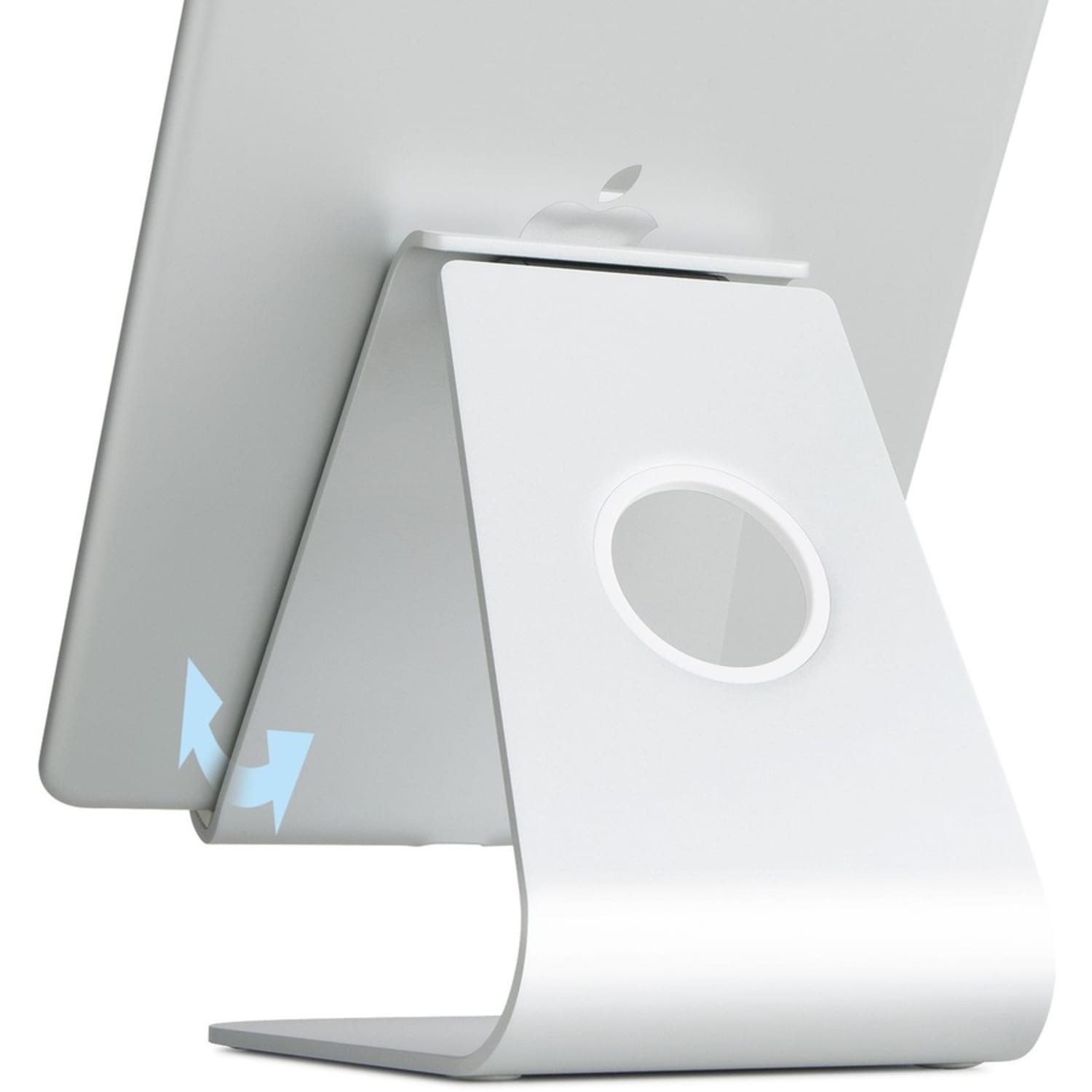 Rain Design mStand tabletplus - tablet stand - Silver - Angle-adjustable stand ensures precise viewing angle. Angle-adjustment 10 to 50 degree. - Image 5