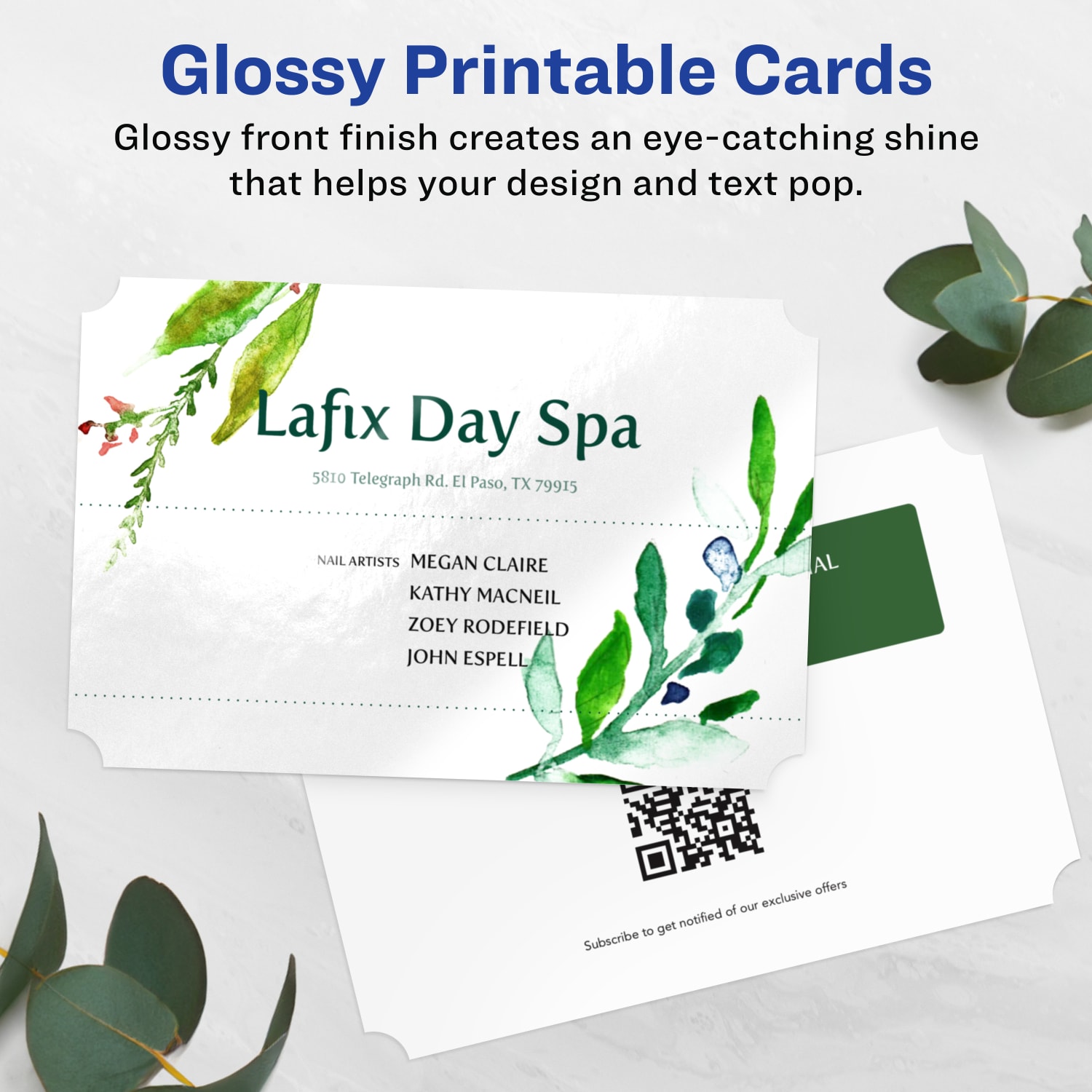 Avery Printable Postcards With Sure Feed Technology, 95275-GWC10, Rectangle Scalloped, 4in x 6in, Glossy White, Pack Of 20 - Image 3