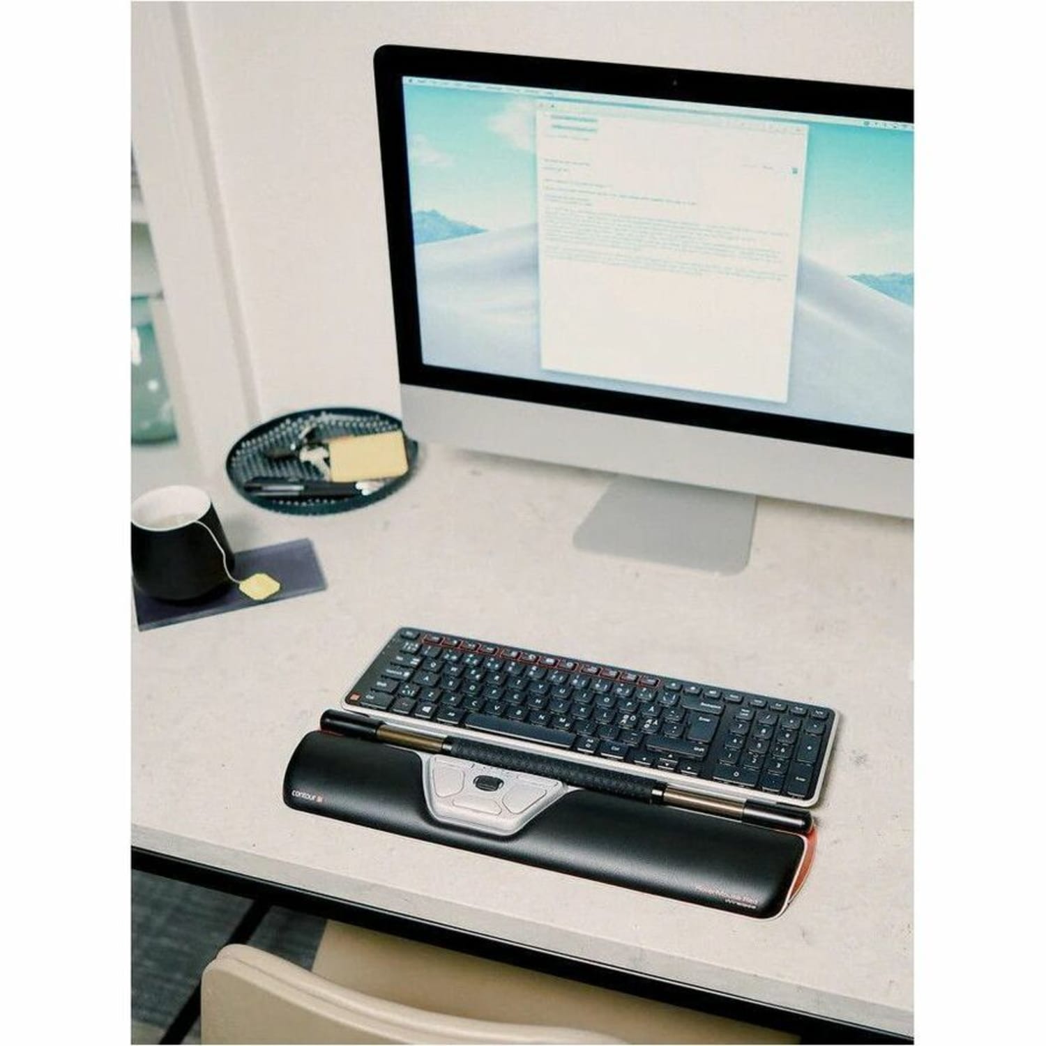 Contour Ultimate Workstation Red Keyboard & Mouse - Cable Keyboard - Cable Mouse - Symmetrical - Compatible with Computer for PC, Mac - Image 4