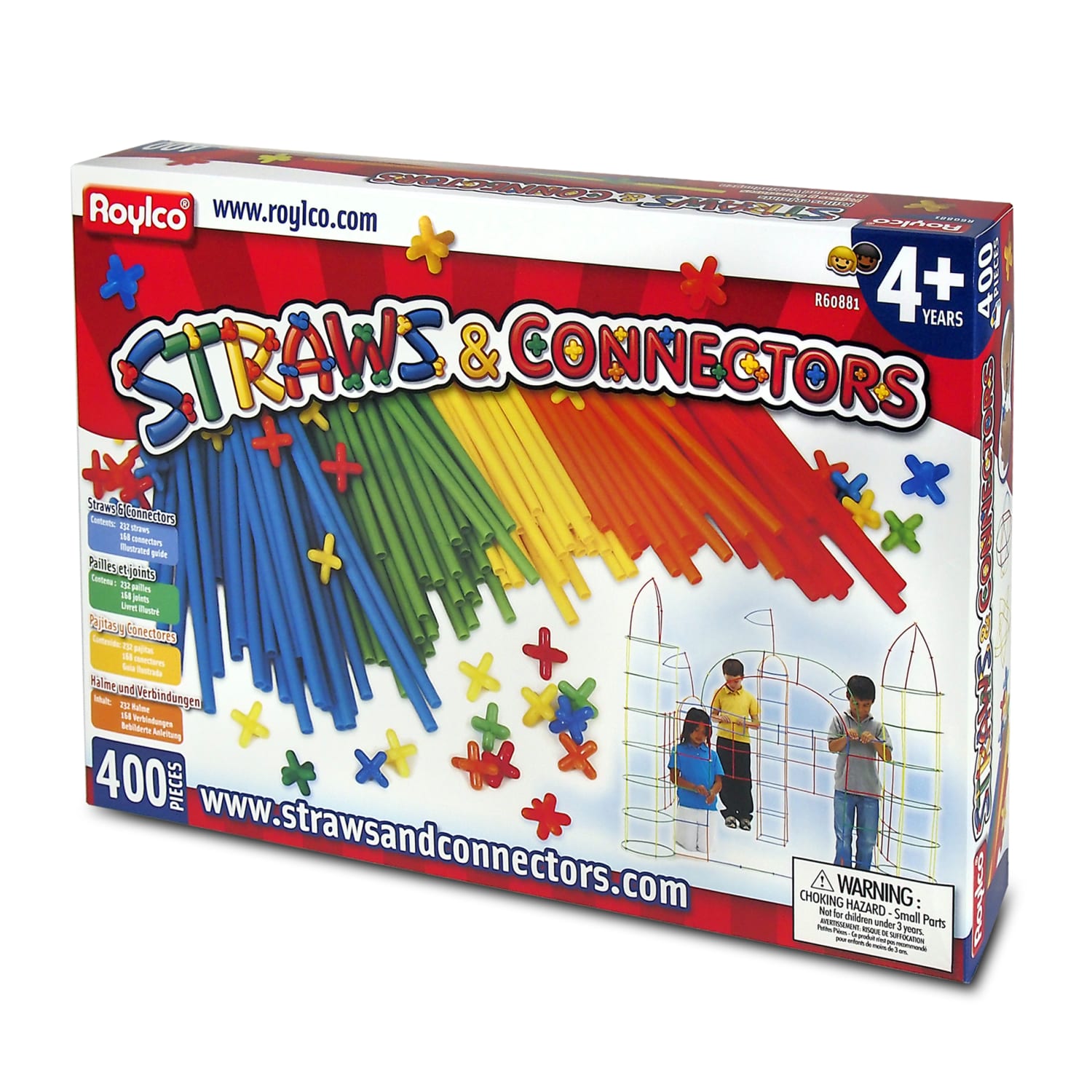 Roylco Straws And Connectors, 8in x 25in, Pack Of 400 - Image 3
