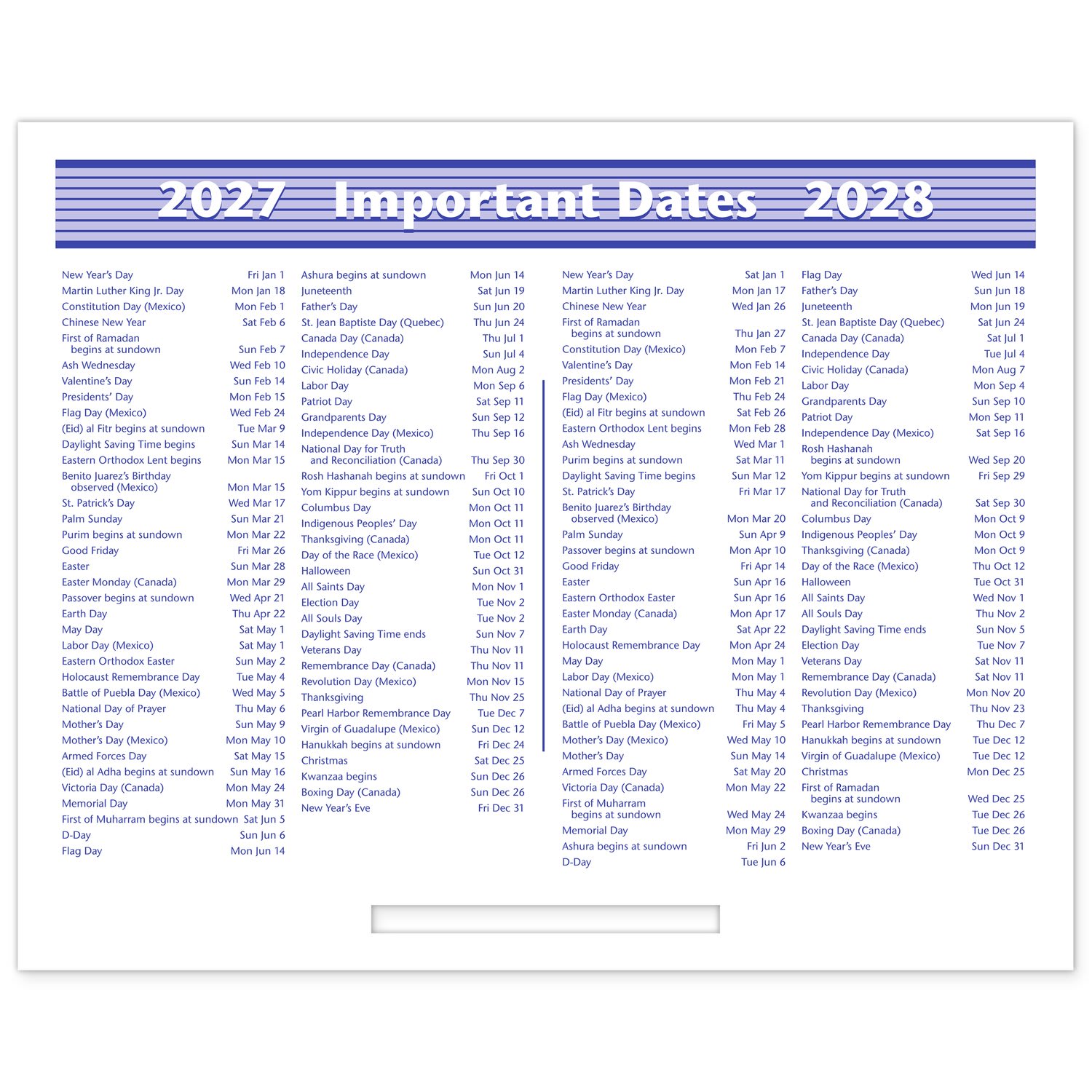 AT-A-GLANCE FLIP-A-WEEK 2027 Weekly Desk Calendar Refill, Small, 5 1/2in x 7in - Image 6